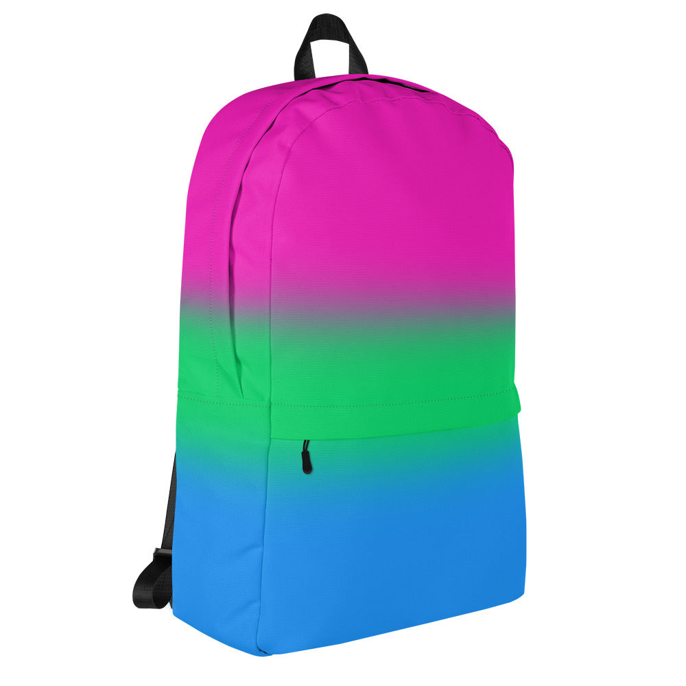 Polysexual Poly Pride Backpack - Ombre all-over-print-backpack-white-right-642a10ffdd534