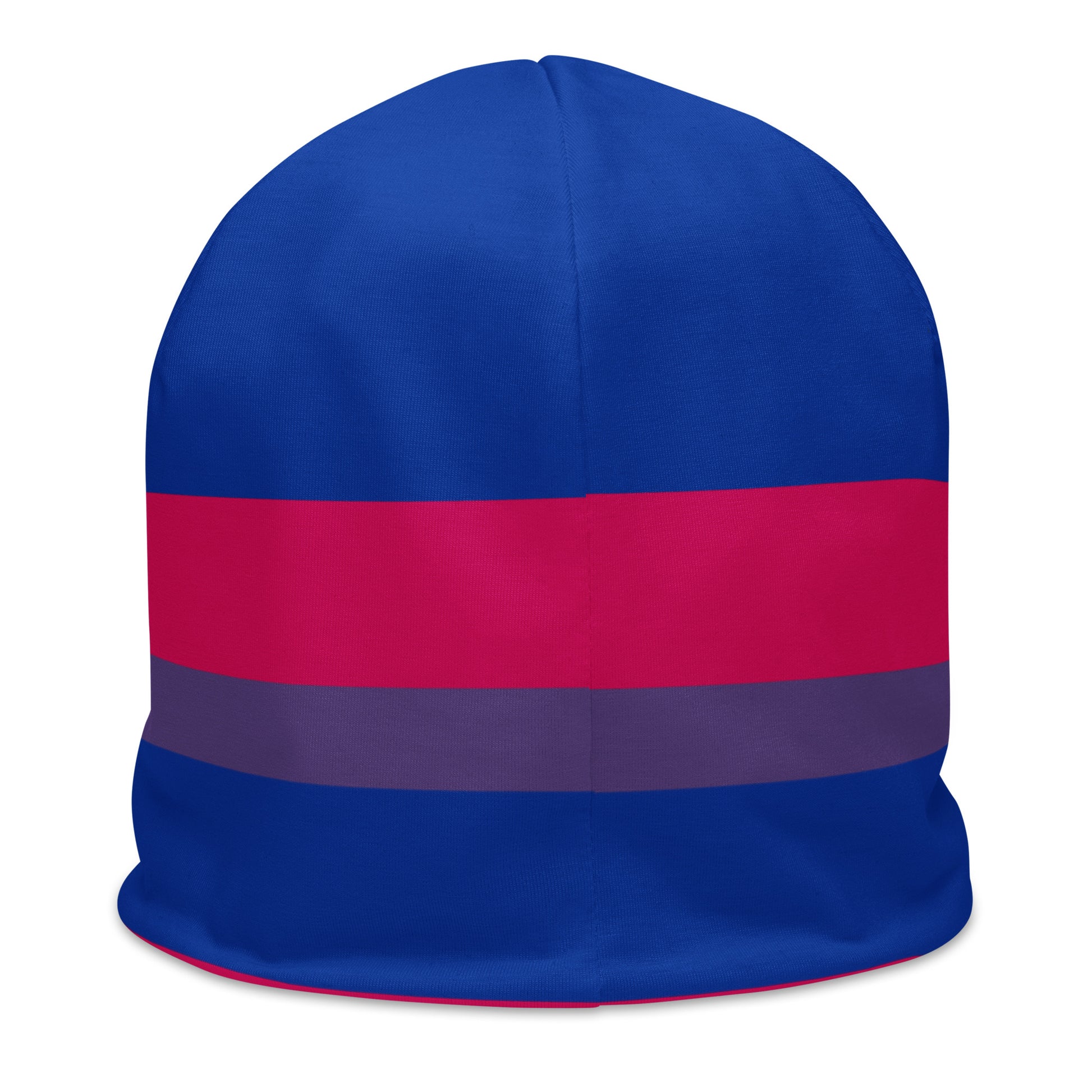 Bisexual Bi Pride Beanie all-over-print-beanie-white-back-63896a22aa382