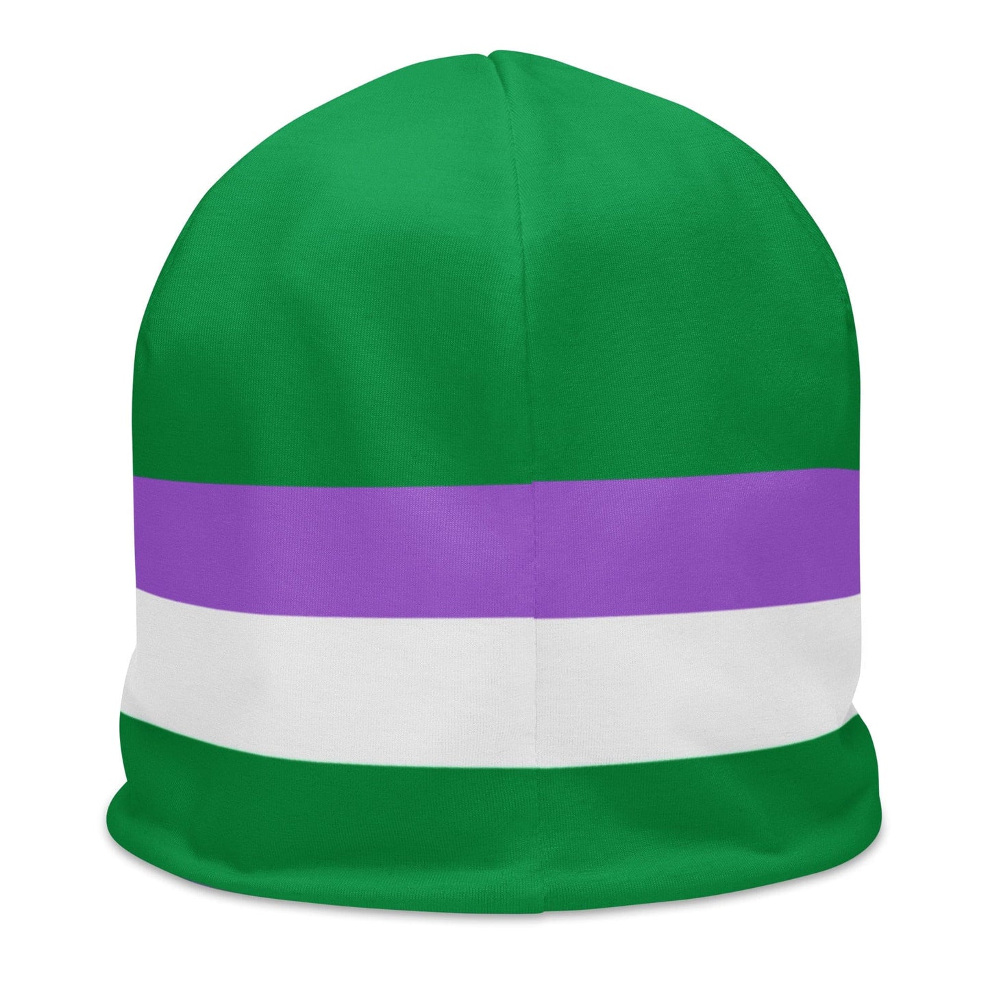 Genderqueer Pride Flag Beanie all-over-print-beanie-white-back-63896a8e3c65c