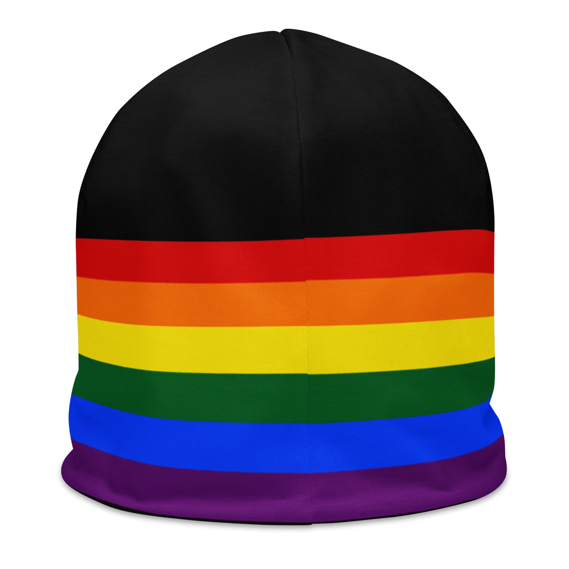 LGBTQ Pride Flag Beanie all-over-print-beanie-white-back-63896b21bba80