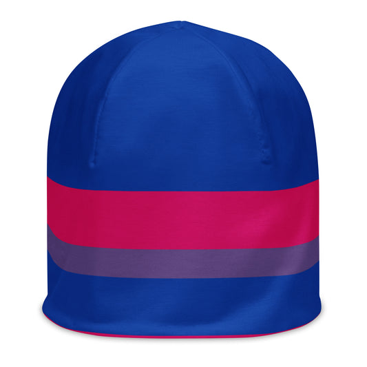 Bisexual Bi Pride Beanie all-over-print-beanie-white-front-63896a22a8e98