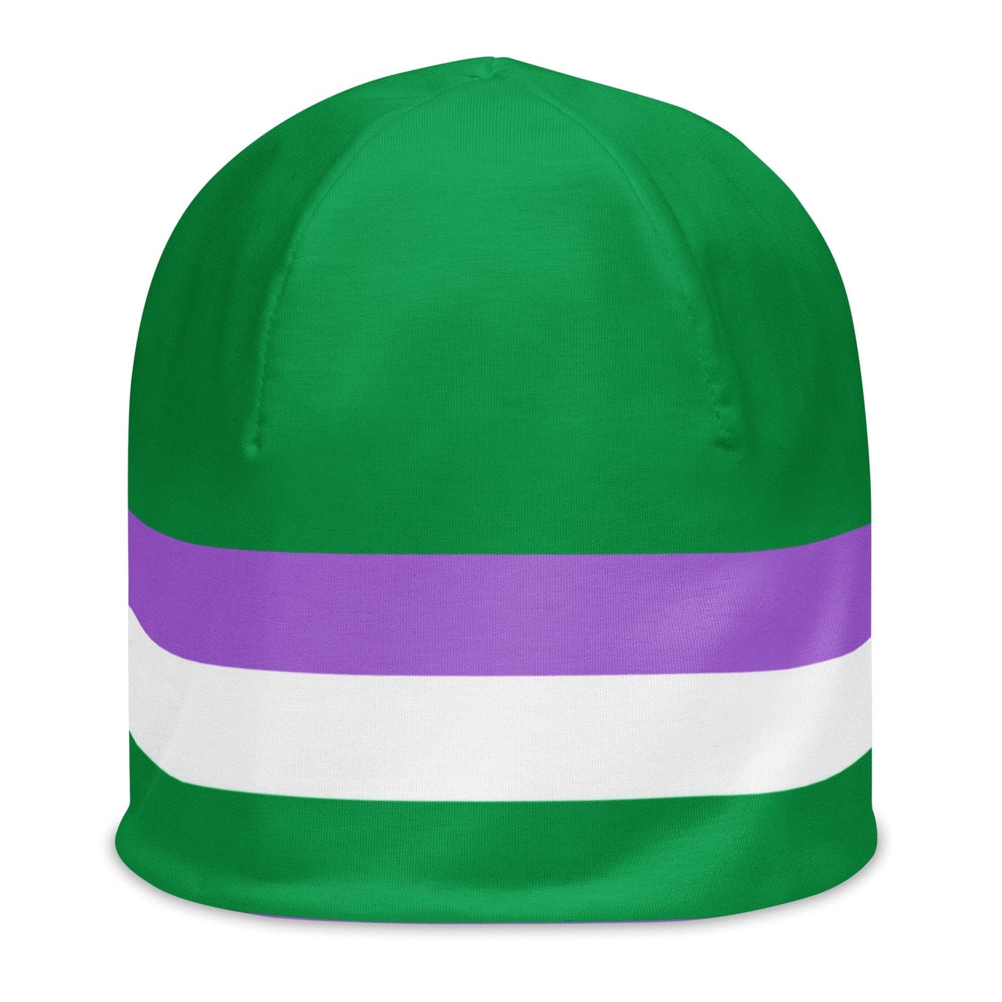 Genderqueer Pride Flag Beanie all-over-print-beanie-white-front-63896a8e3b2b8