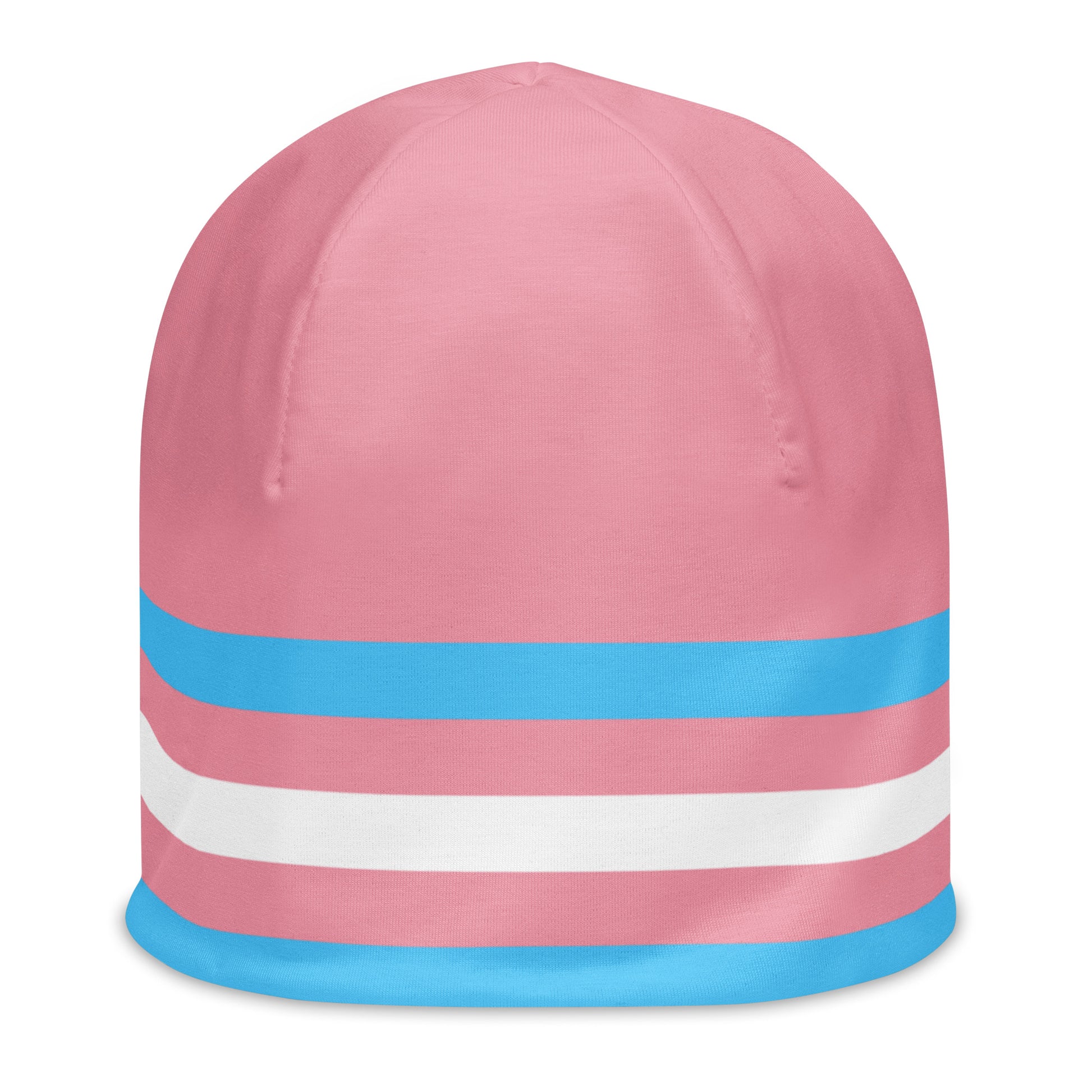 Transgender Trans Pride Flag Beanie all-over-print-beanie-white-front-638977d7cc409