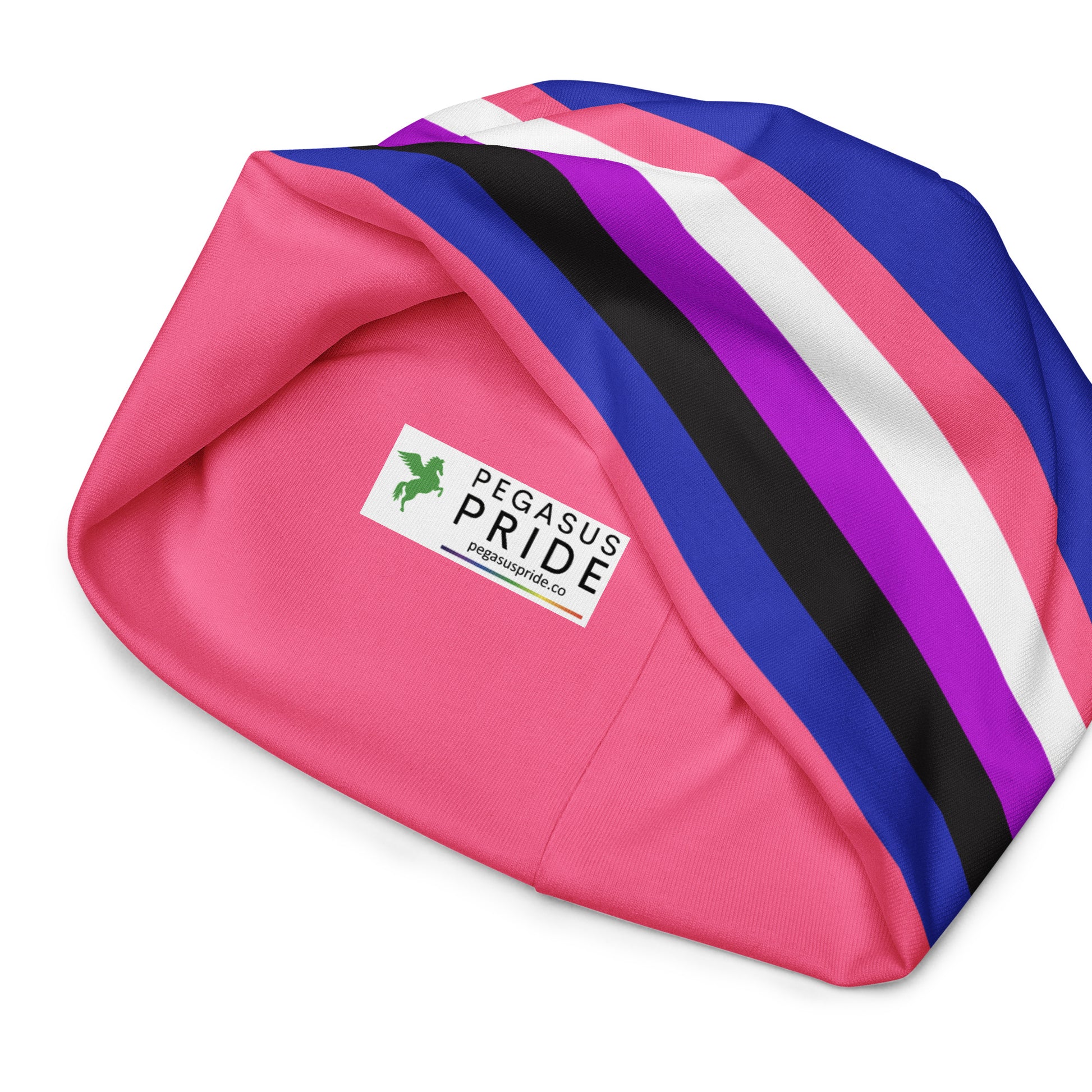 Genderfluid Pride Beanie Genderfluid all-over-print-beanie-white-inside-638969a53b35d