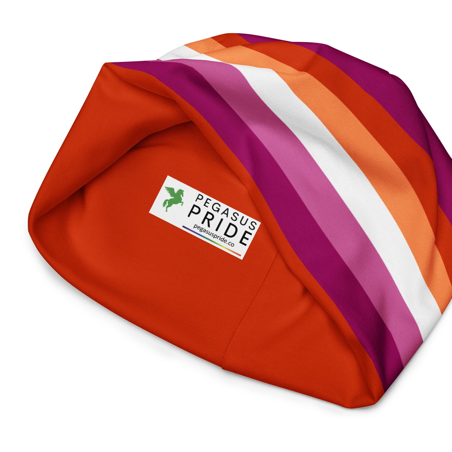 Lesbian Pride Flag Beanie Lesbian all-over-print-beanie-white-inside-638969efcd2f2