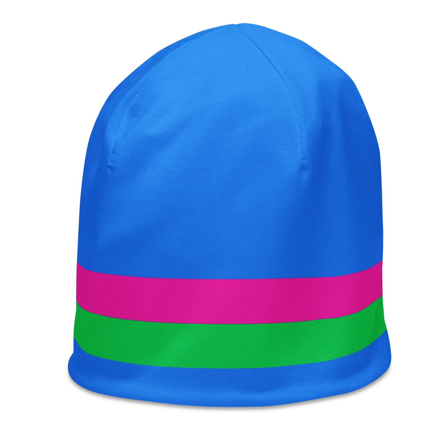 Polysexual Poly Pride Flag Beanie all-over-print-beanie-white-left-front-63896903a0a0f