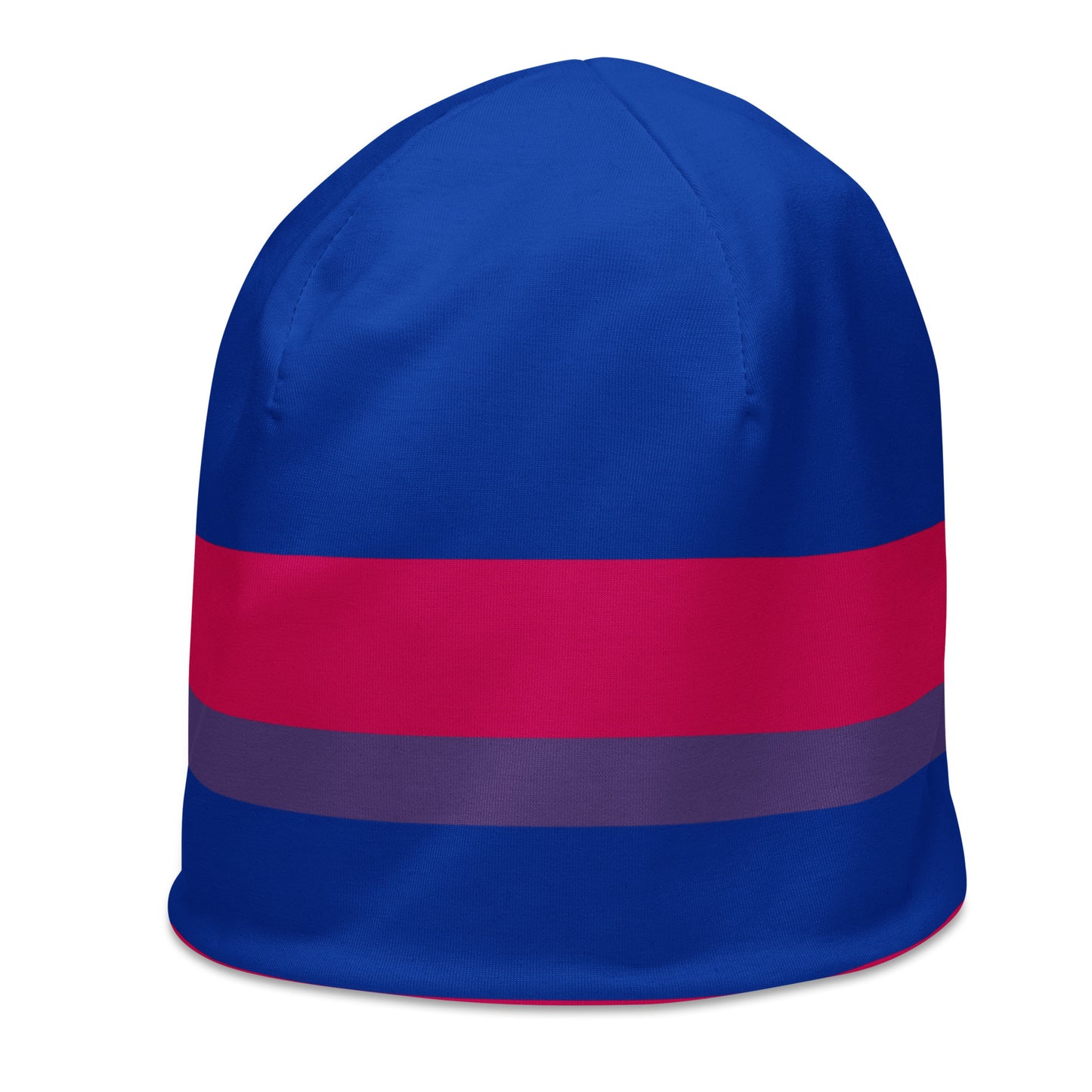 Bisexual Bi Pride Beanie all-over-print-beanie-white-left-front-63896a22aa585