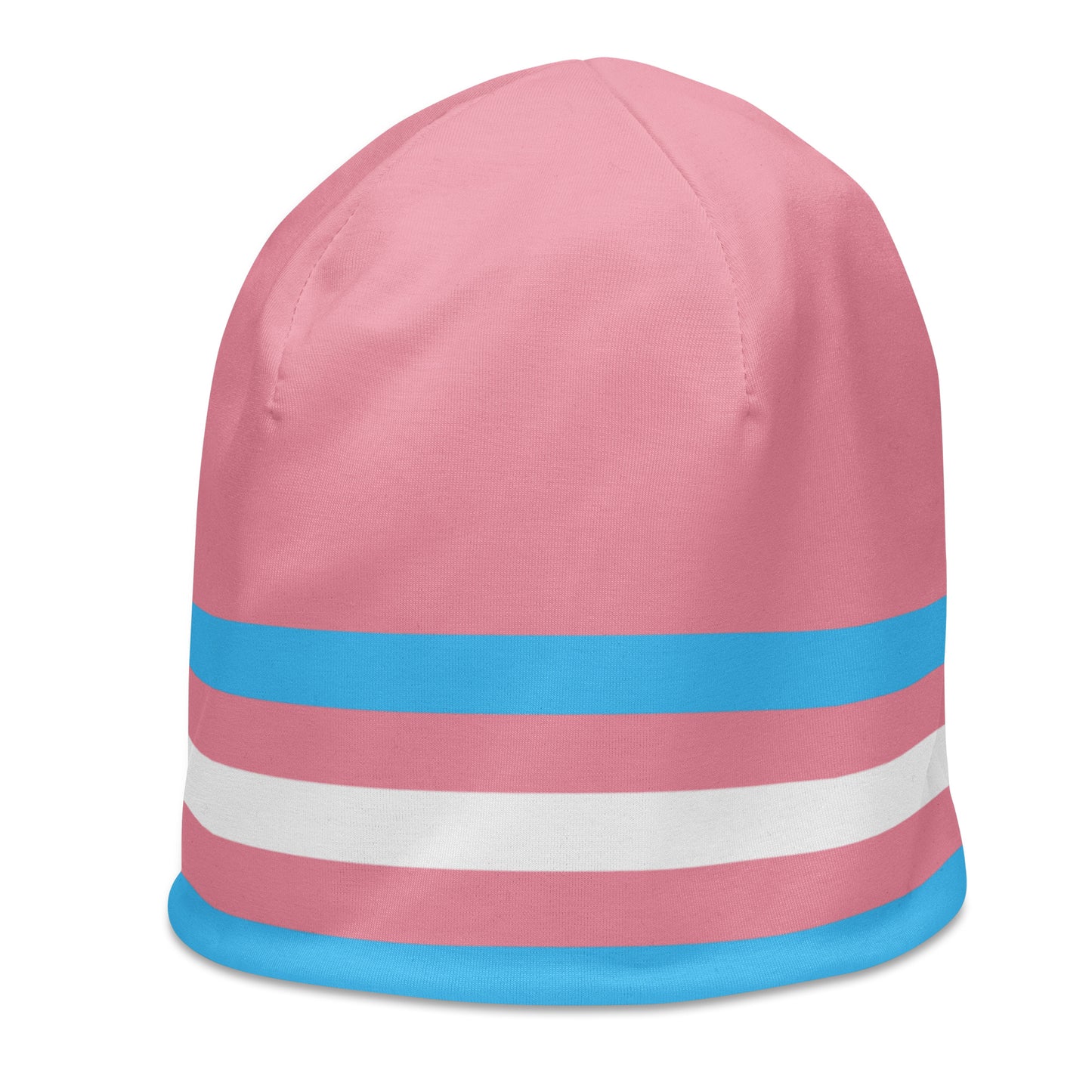 Transgender Trans Pride Flag Beanie all-over-print-beanie-white-left-front-638977d7cda4f