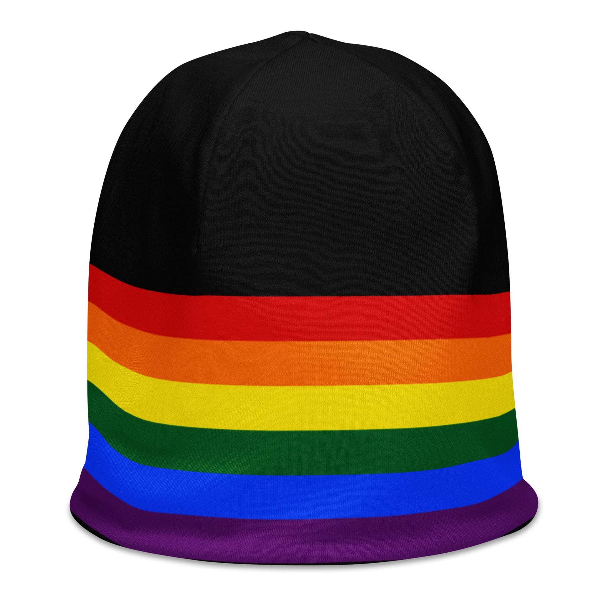 LGBTQ Pride Flag Beanie all-over-print-beanie-white-right-front-63896b21bbb5d