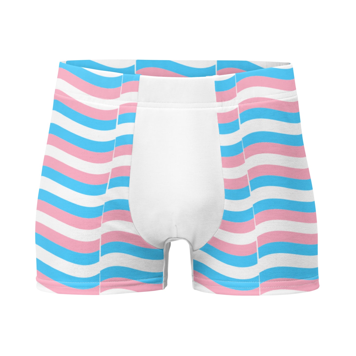 Transgender Trans Pride Boxer Briefs Underwear - Wavy Transgender all-over-print-boxer-briefs-white-front-6379a798eff36