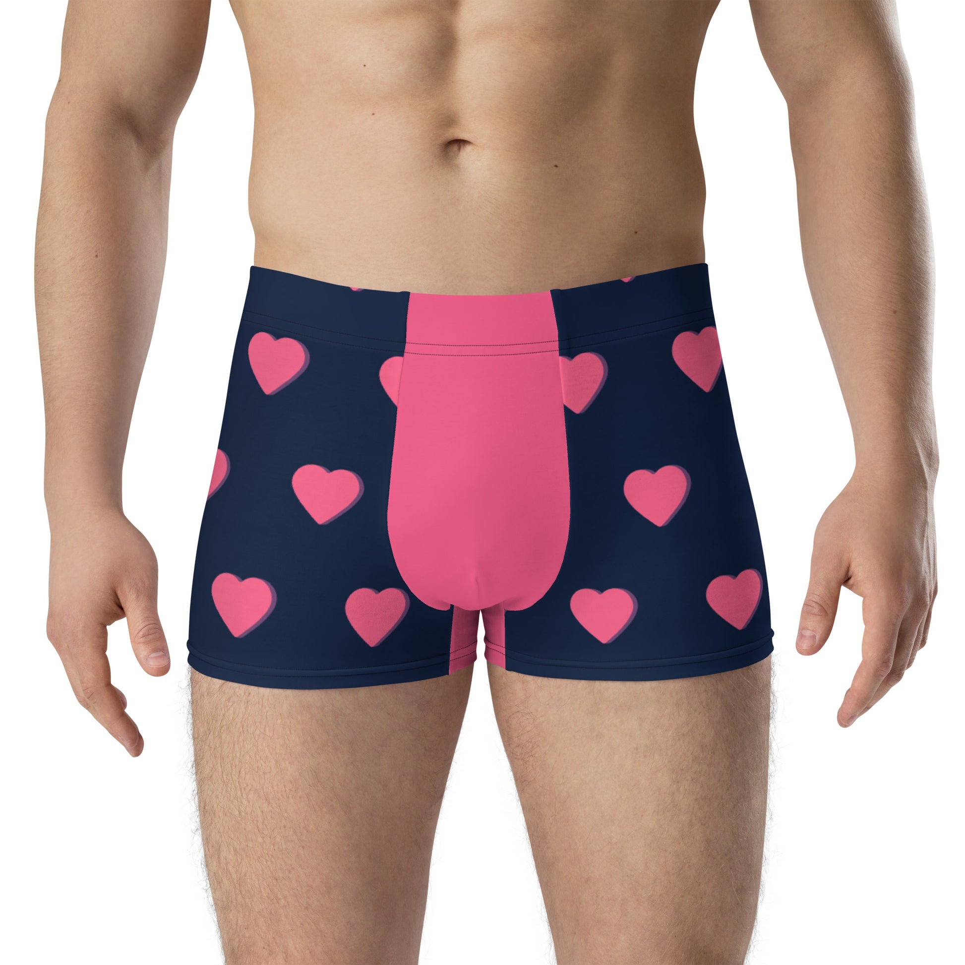 Pink Heart Boxer Briefs Underwear