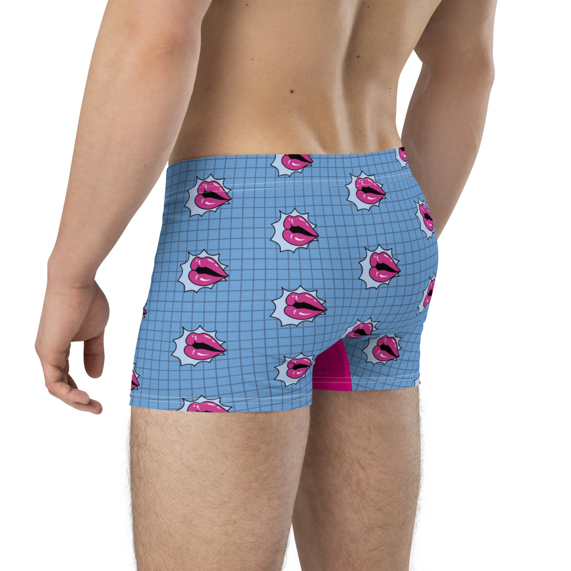 Retro Lips Boxer Briefs Underwear all-over-print-boxer-briefs-white-left-back-6379ad49ee1f7