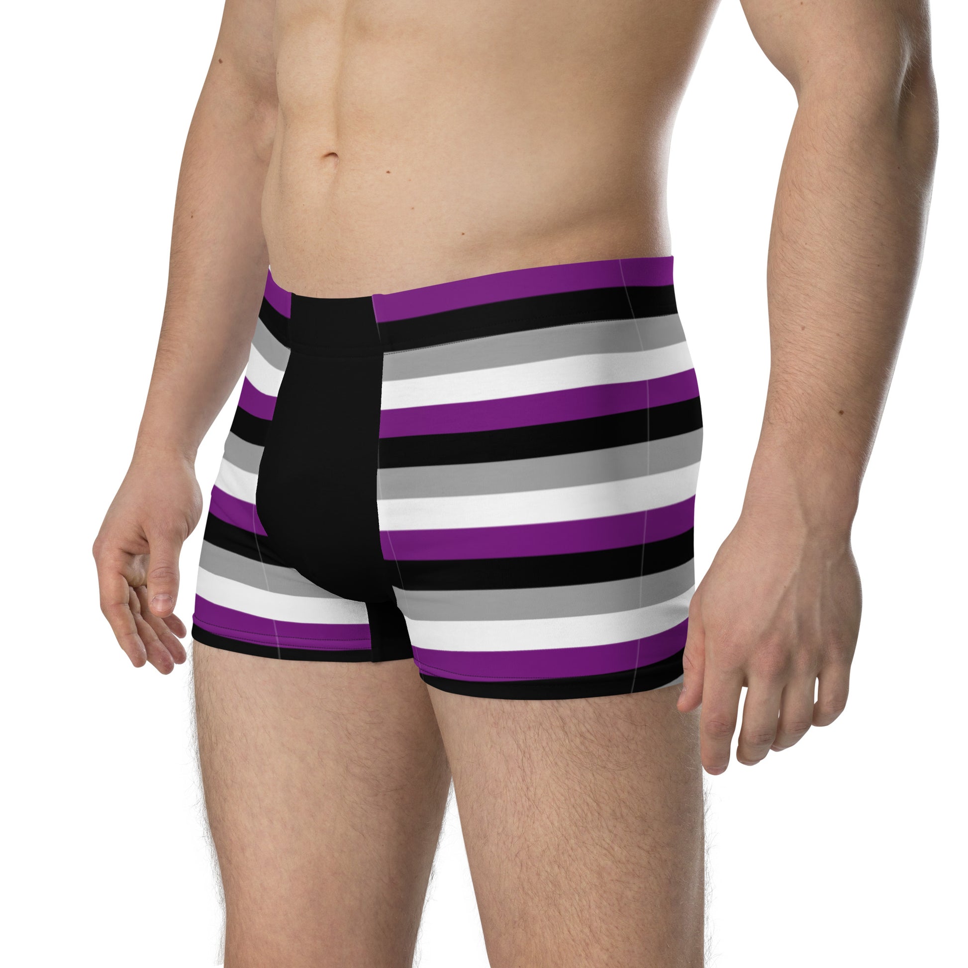 Asexual Ace Pride Stripes Boxer Brief Underwear all-over-print-boxer-briefs-white-left-front-6379a45aa7562