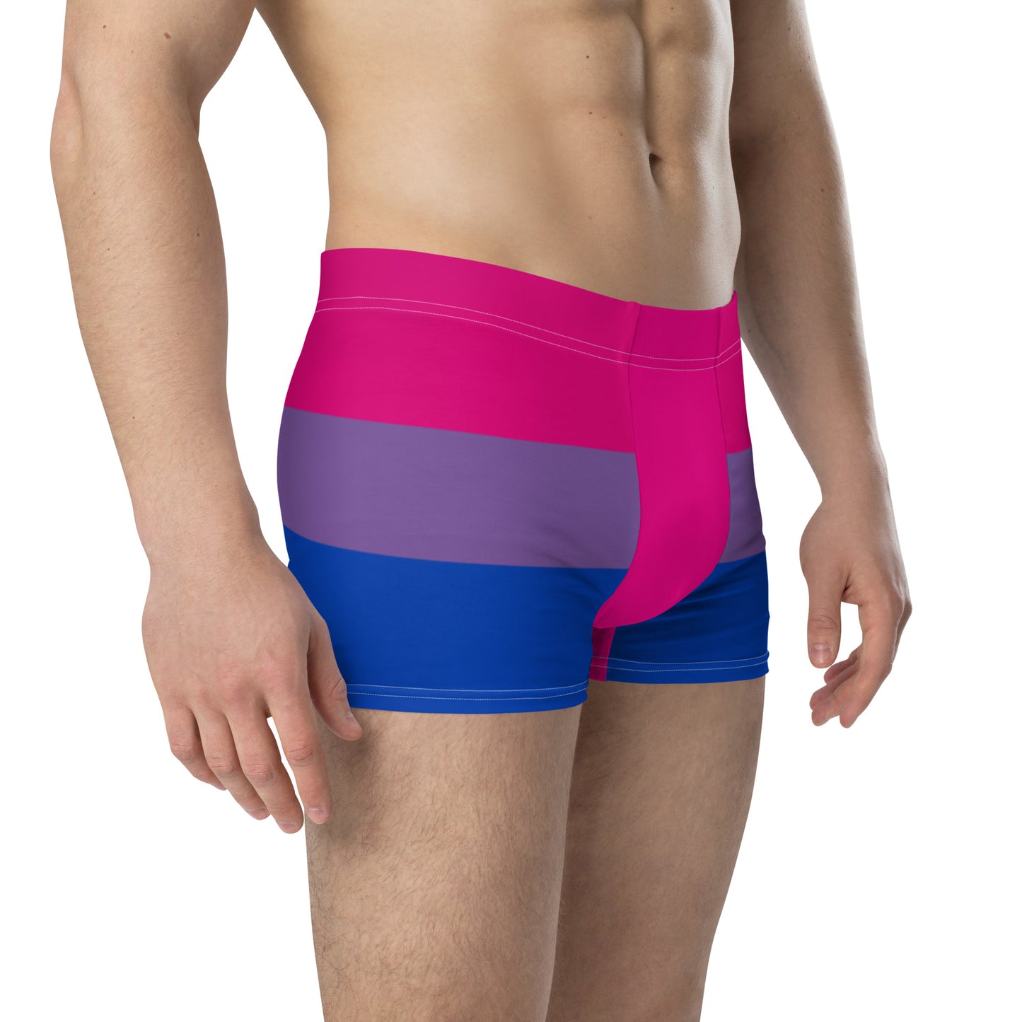 Bisexual Bi Pride Stripe Boxer Brief Underwear all-over-print-boxer-briefs-white-right-front-6379a0965ae95