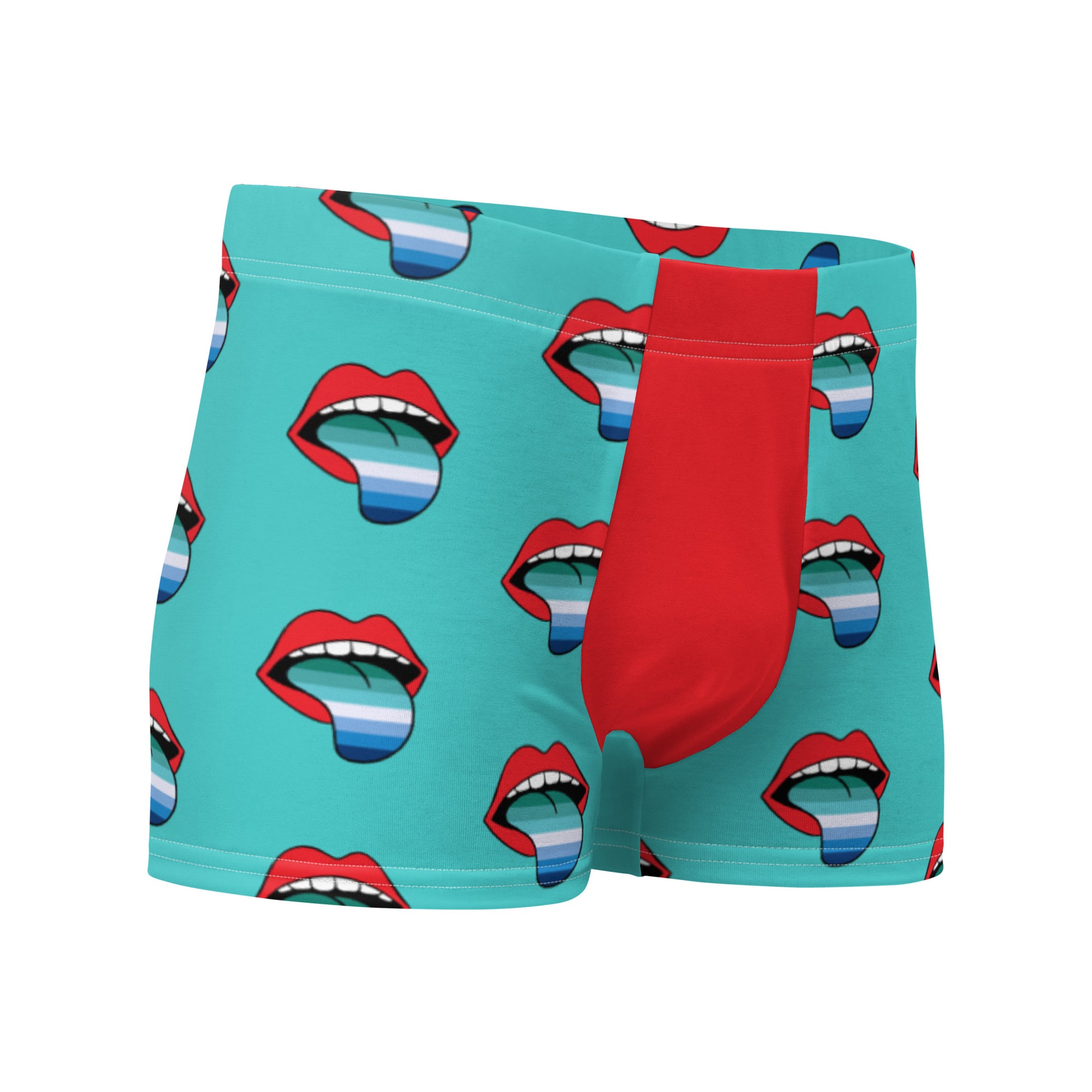 Gay MLM Vincian Pride Lips and Tongue Boxer Briefs Underwear