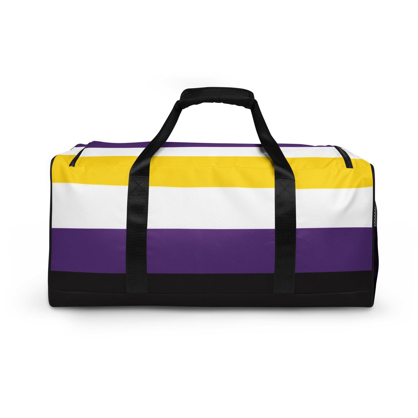 Nonbinary Enby Pride Flag Weekender Duffel Gym Bag all-over-print-duffle-bag-white-back-63707337a089d