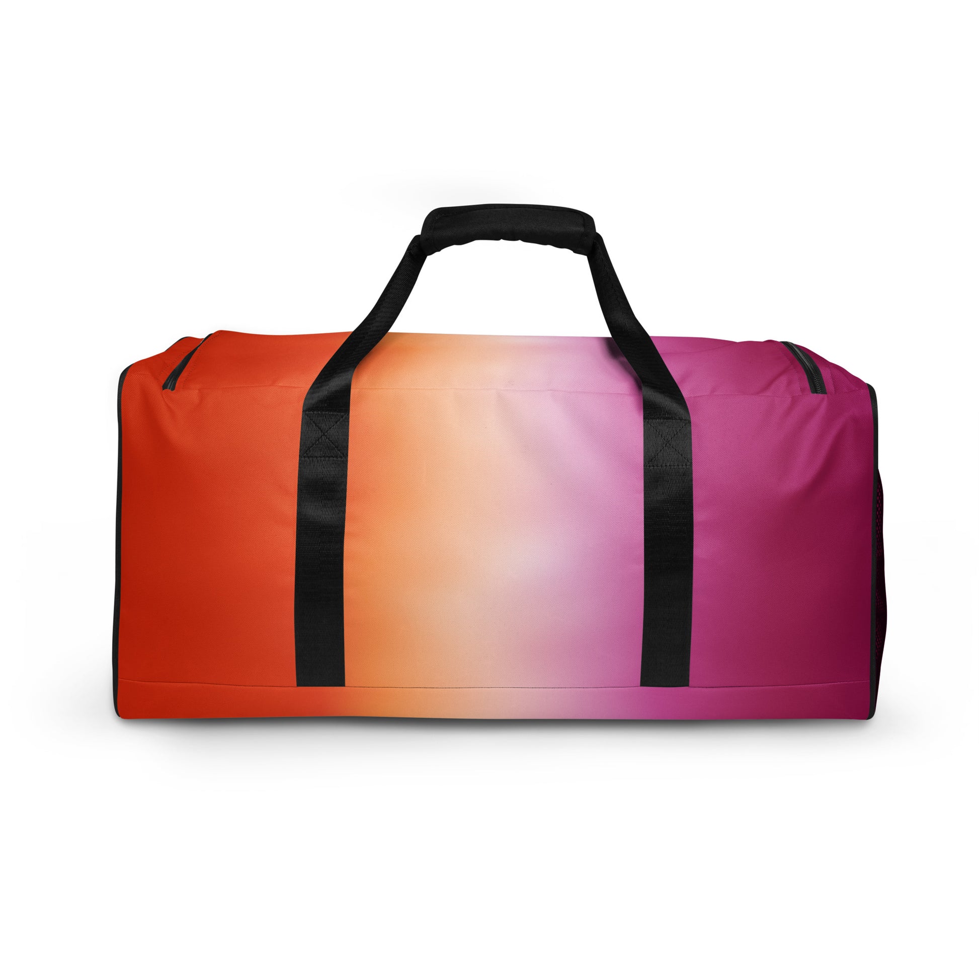 Lesbian Pride Weekender Duffel Bag - Ombre all-over-print-duffle-bag-white-back-642cd7833fef6