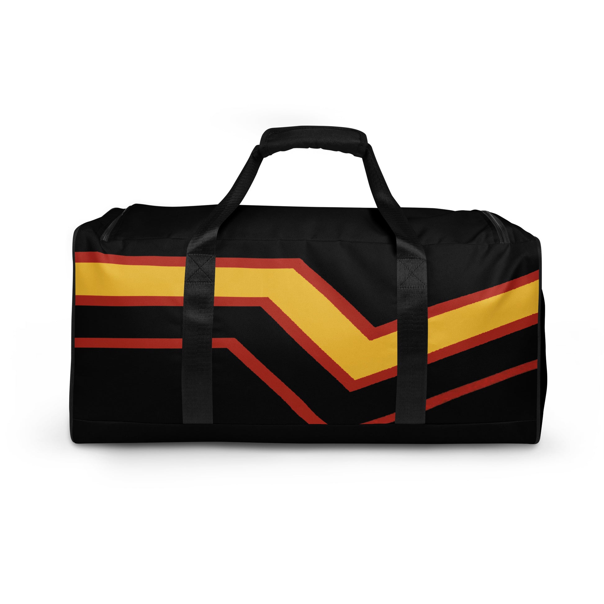 Rubber Latex Pride Flag Weekender Duffel Bag all-over-print-duffle-bag-white-back-642d8c9682a6a