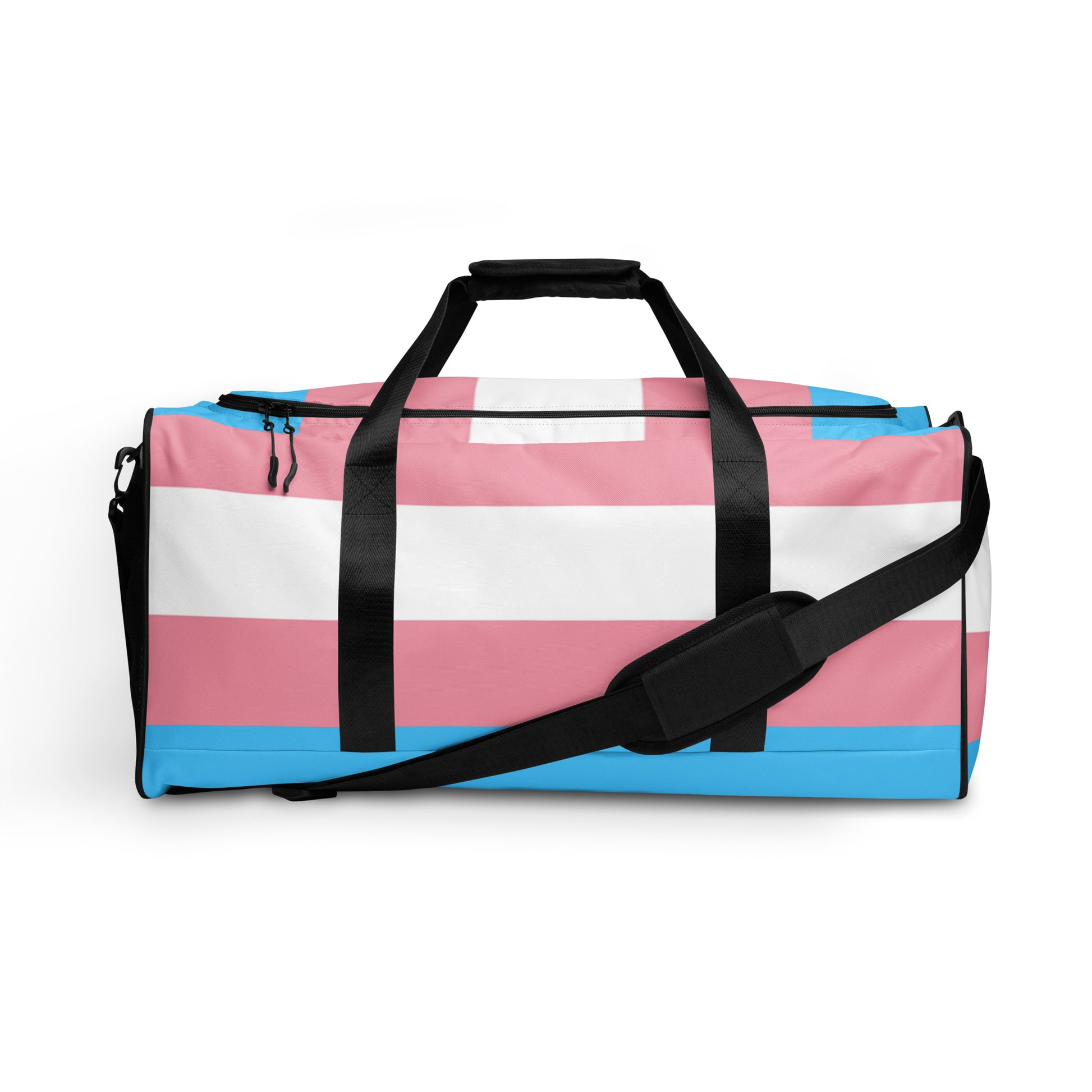 Transgender Trans Pride Flag Weekender Duffel Bag Transgender all-over-print-duffle-bag-white-front-63706acf9a106