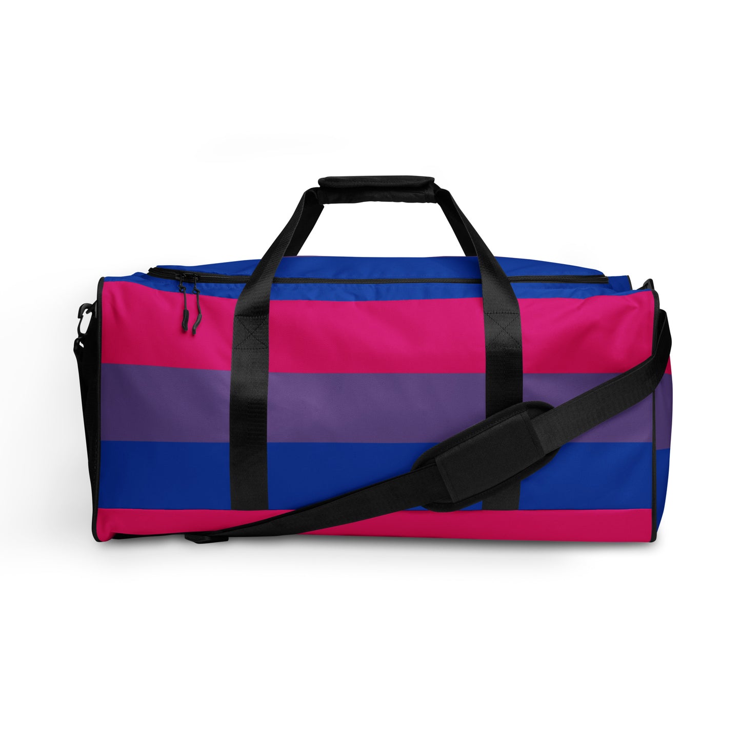 Bisexual Bi Pride Flag Weekender Duffel Bag Bisexual all-over-print-duffle-bag-white-front-63707ce0a1c2e