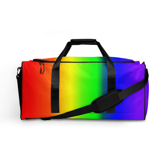 LGBTQ Pride Duffel Bag - Ombre Multi Pride all-over-print-duffle-bag-white-front-642cd71b8d682