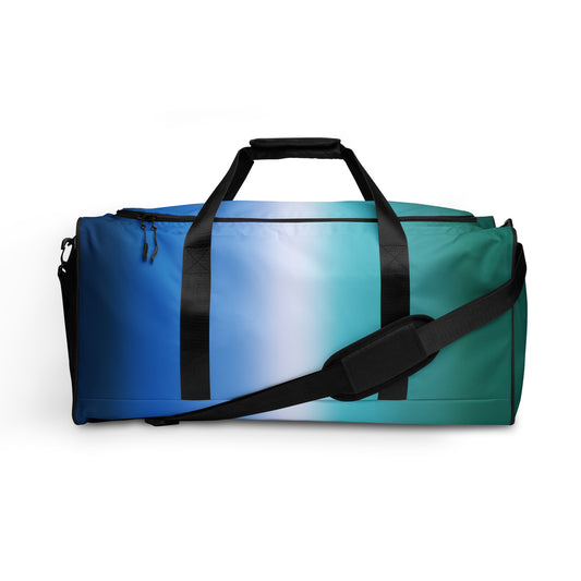 Gay MLM Vincian Pride Weekender Duffel Bag - Ombre Multi Gay all-over-print-duffle-bag-white-front-642cd7c562a3a