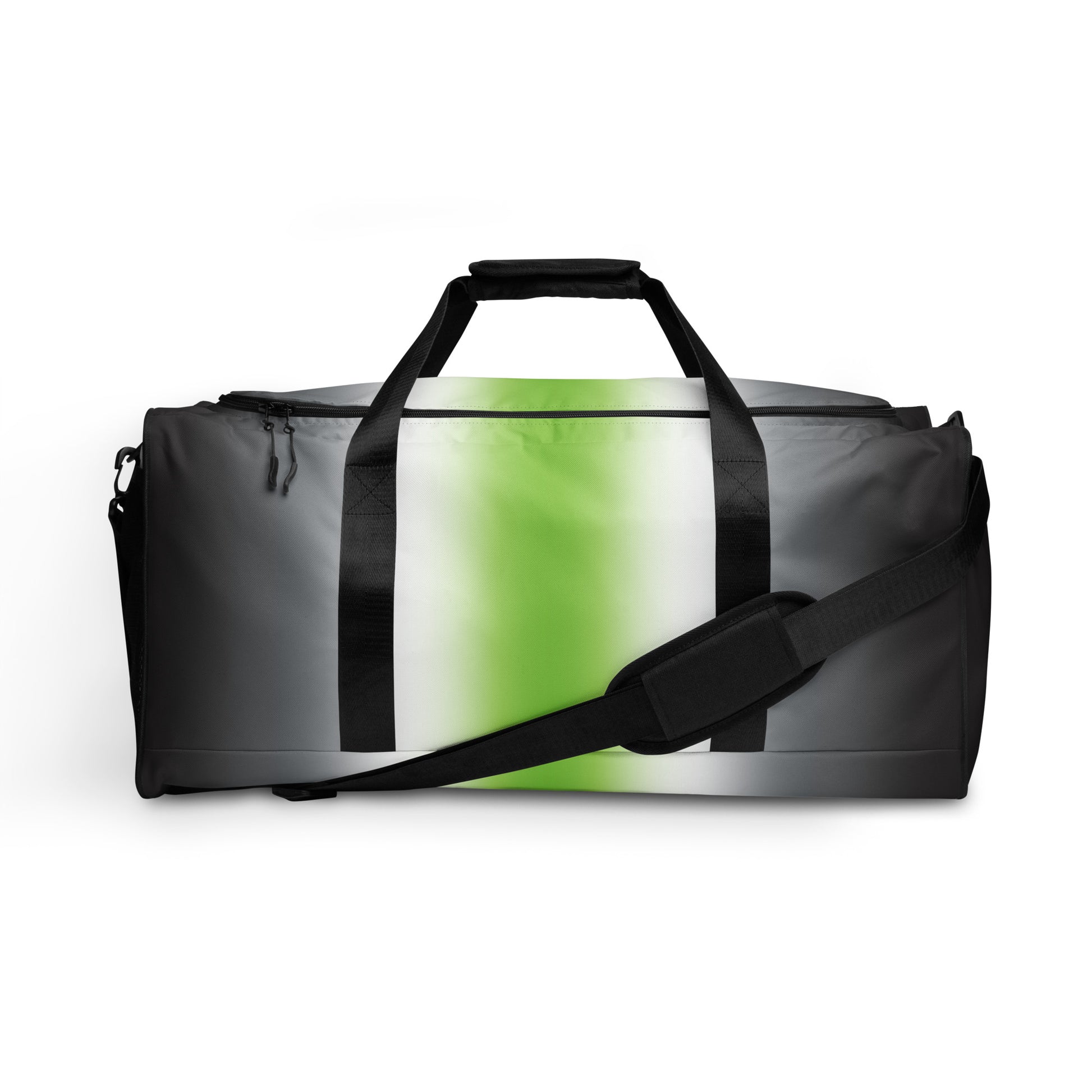 Agender Pride Duffel Bag in Ombre Multi Agender all-over-print-duffle-bag-white-front-642cd89360d75