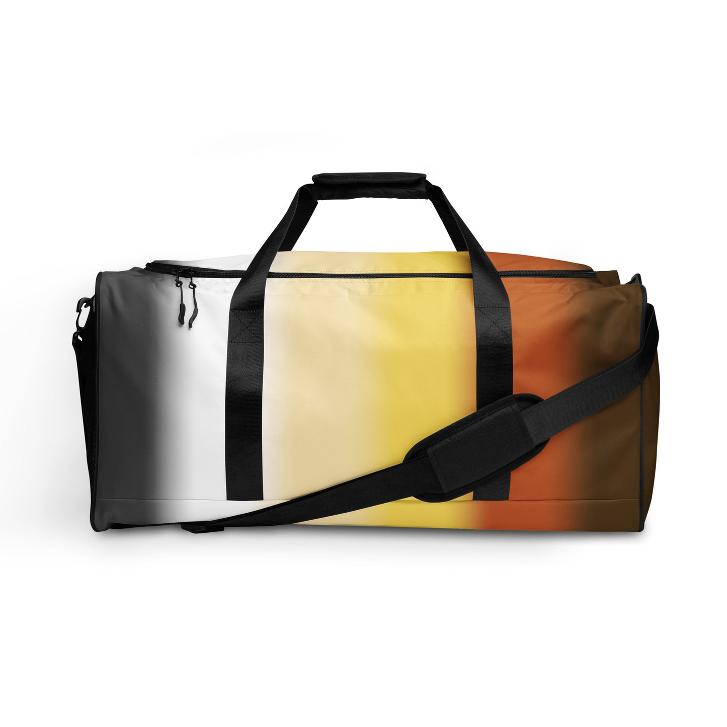 Gay Bear Pride Weekender Duffel Bag - Ombre Multi Gay all-over-print-duffle-bag-white-front-642cda2e90769