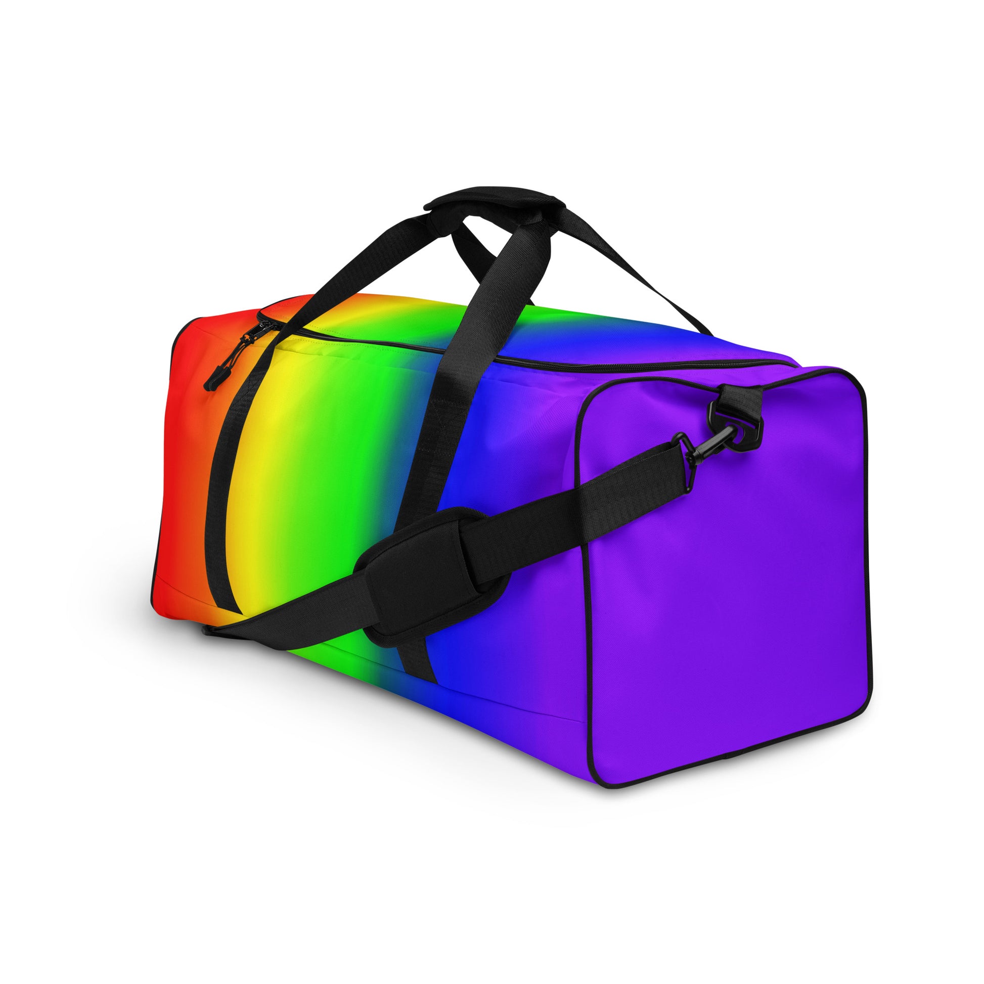 LGBTQ Pride Duffel Bag - Ombre all-over-print-duffle-bag-white-left-front-642cd71b8fae9