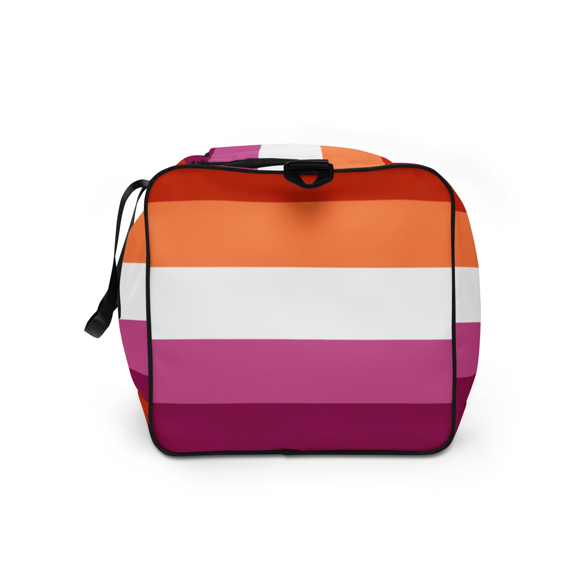 Lesbian Pride Flag Weekender Duffel Bag all-over-print-duffle-bag-white-left-side-637072df75e31