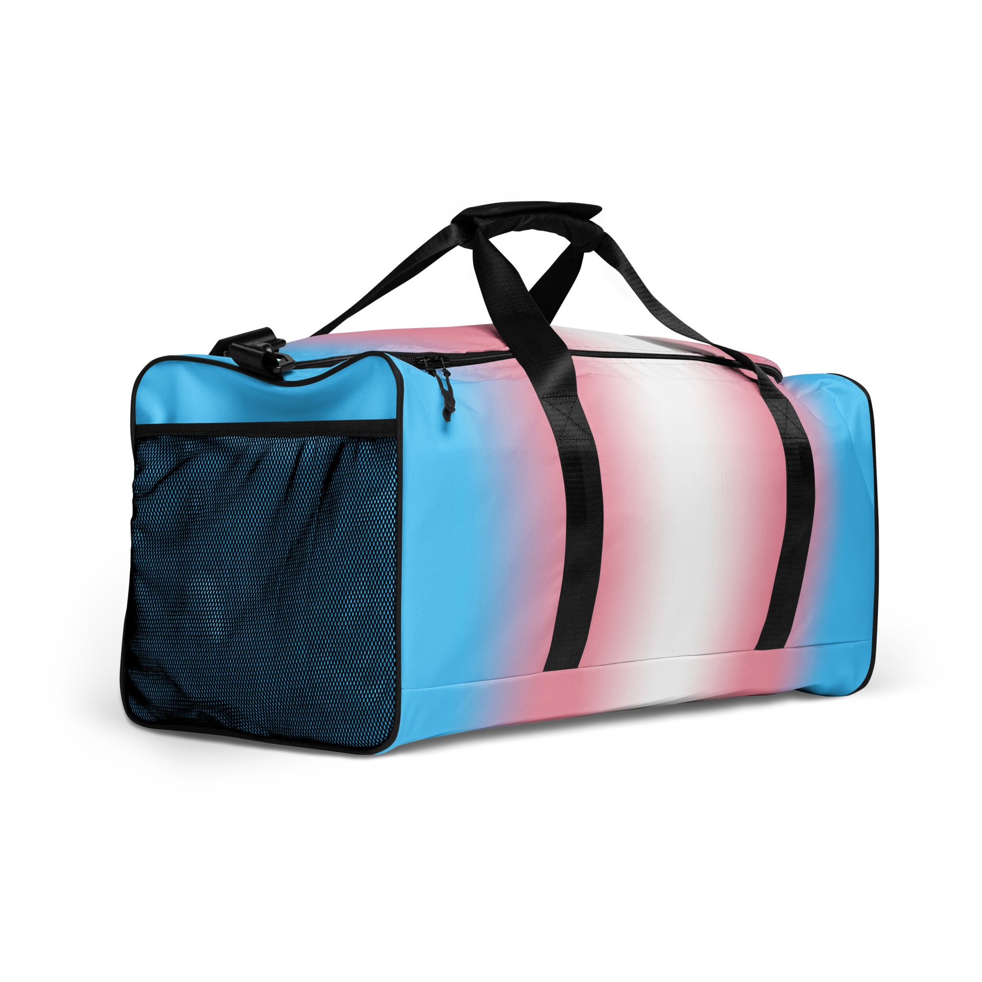 Transgender Trans Pride Weekender Duffel Bag - Ombre all-over-print-duffle-bag-white-right-front-642cd82ba51fc