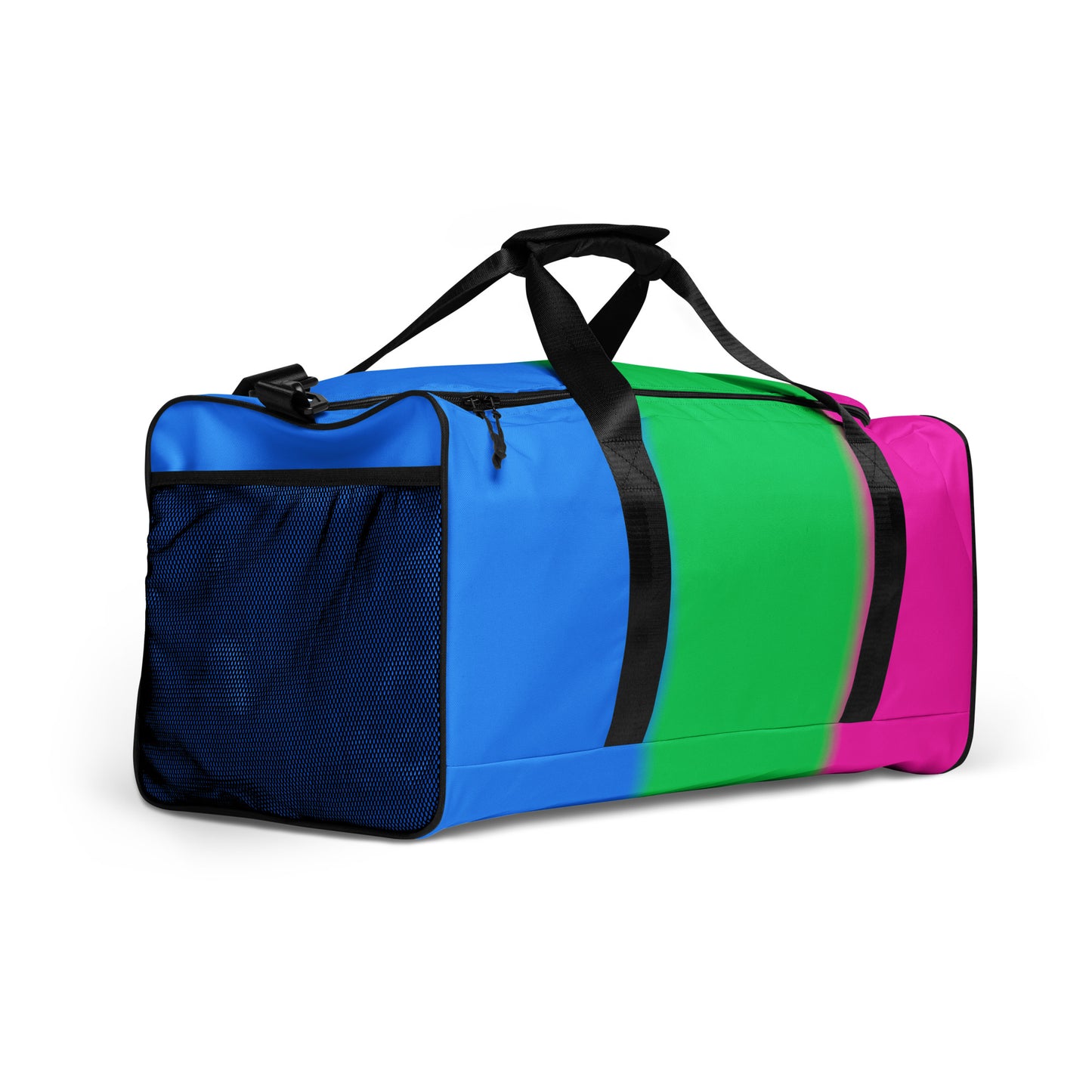 Polysexual Poly Pride Weekender Duffel Bag - Ombre all-over-print-duffle-bag-white-right-front-642cd9b6e272e