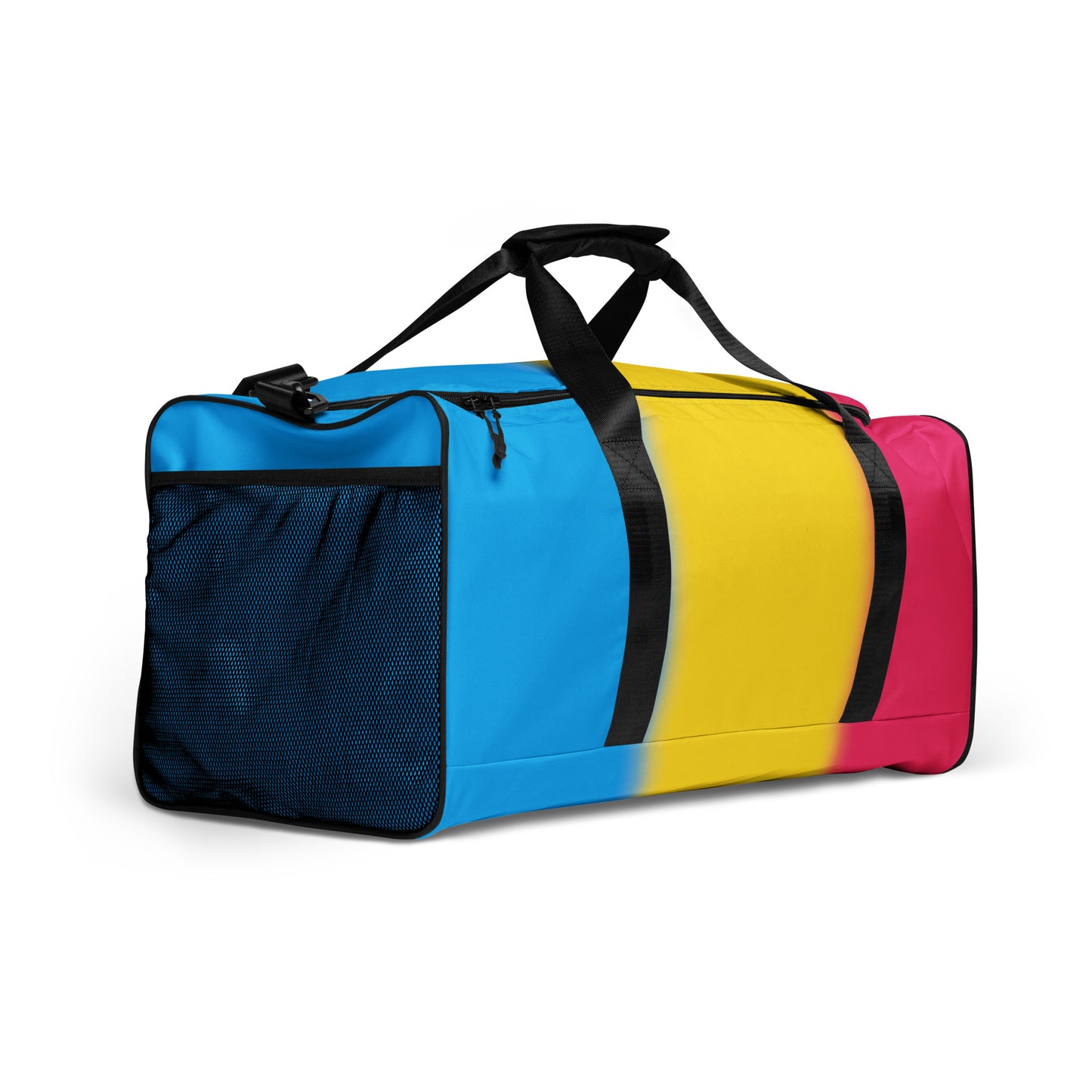 Pansexual Pan Pride Weekender Duffel Bag - Ombre all-over-print-duffle-bag-white-right-front-642cd9f5de74a