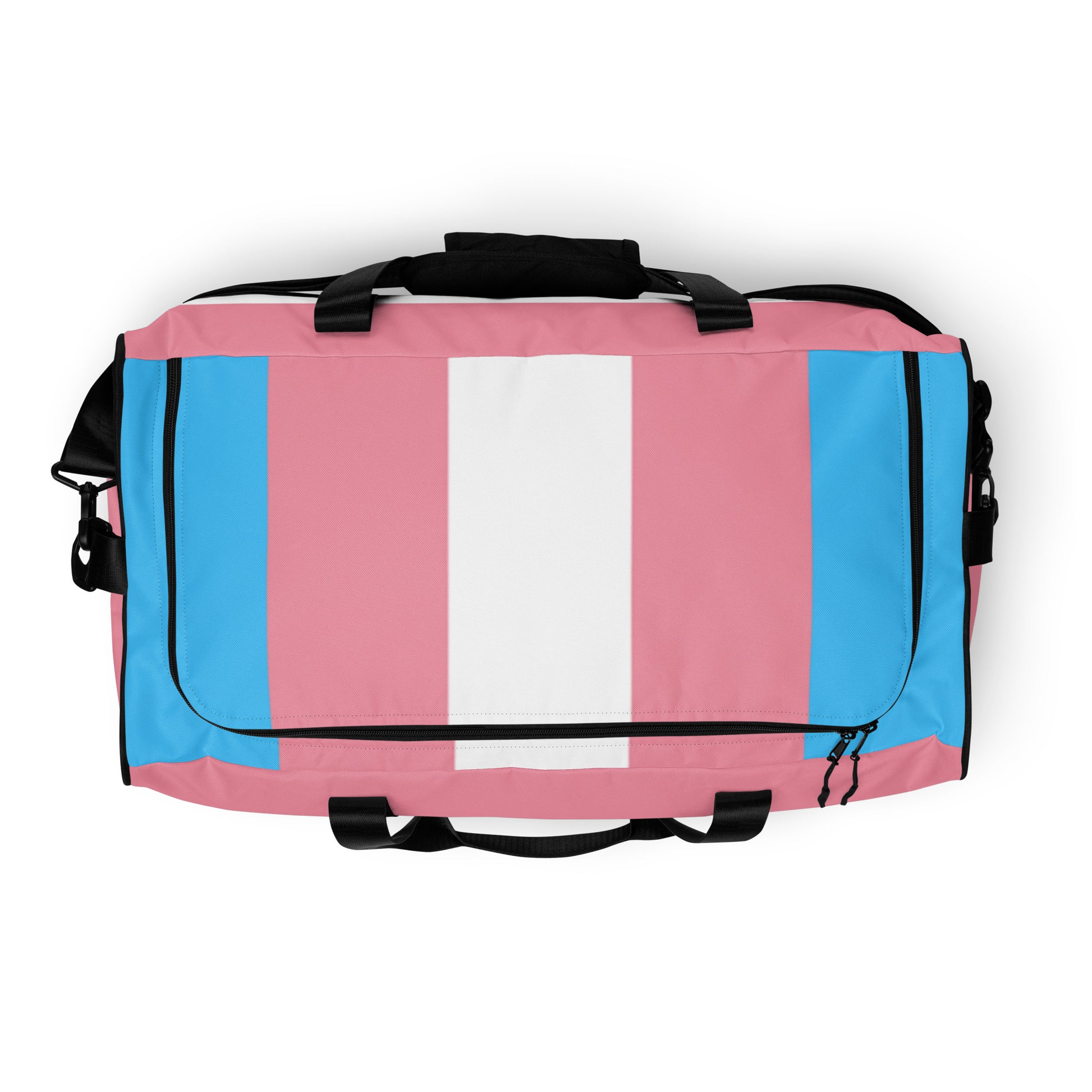 Transgender Trans Pride Flag Weekender Duffel Bag all-over-print-duffle-bag-white-top-63706acf9dbe5