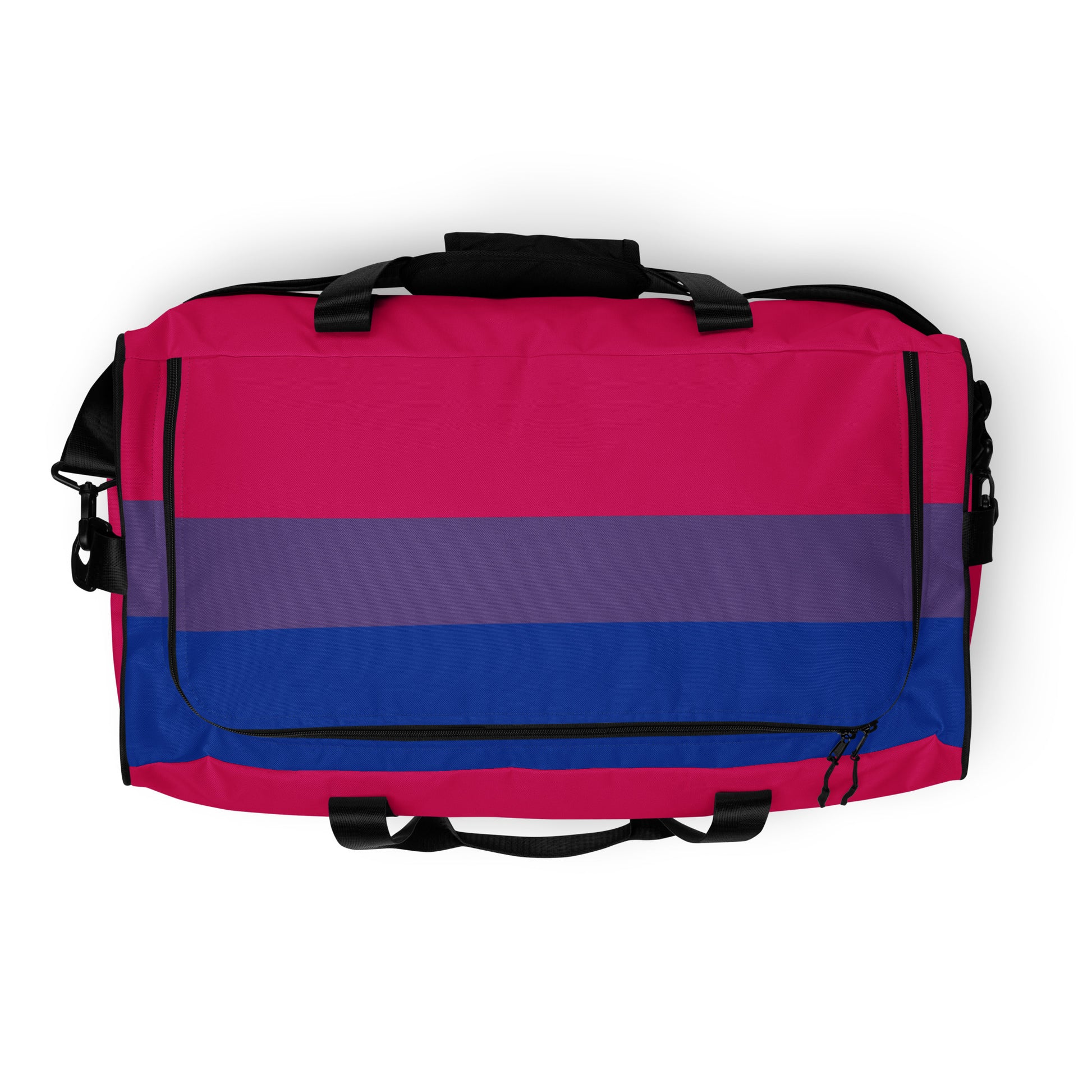 Bisexual Bi Pride Flag Weekender Duffel Bag all-over-print-duffle-bag-white-top-63707ce0a264d