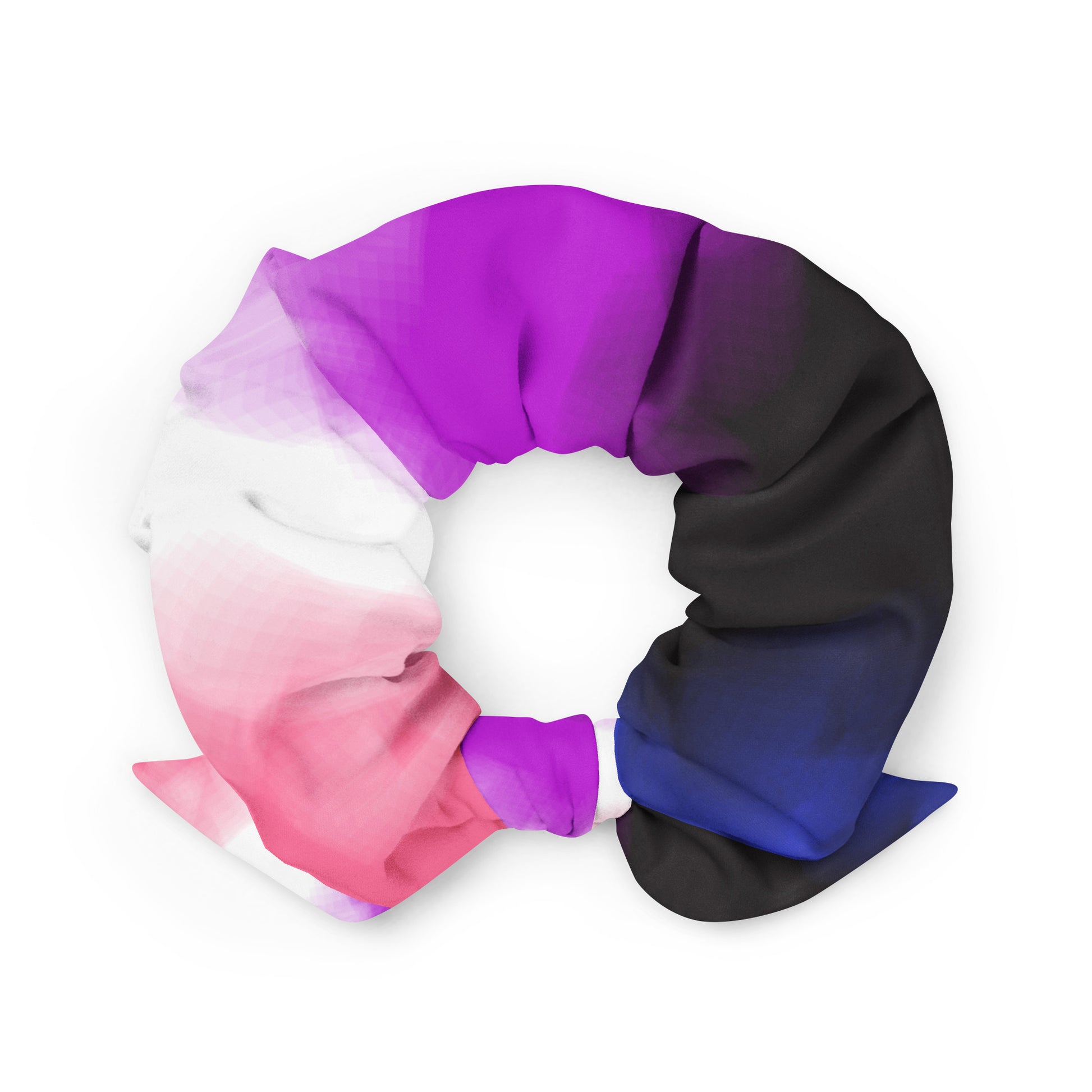 Genderfluid Pride Hair Scrunchie all-over-print-recycled-scrunchie-white-back-638d29f362046