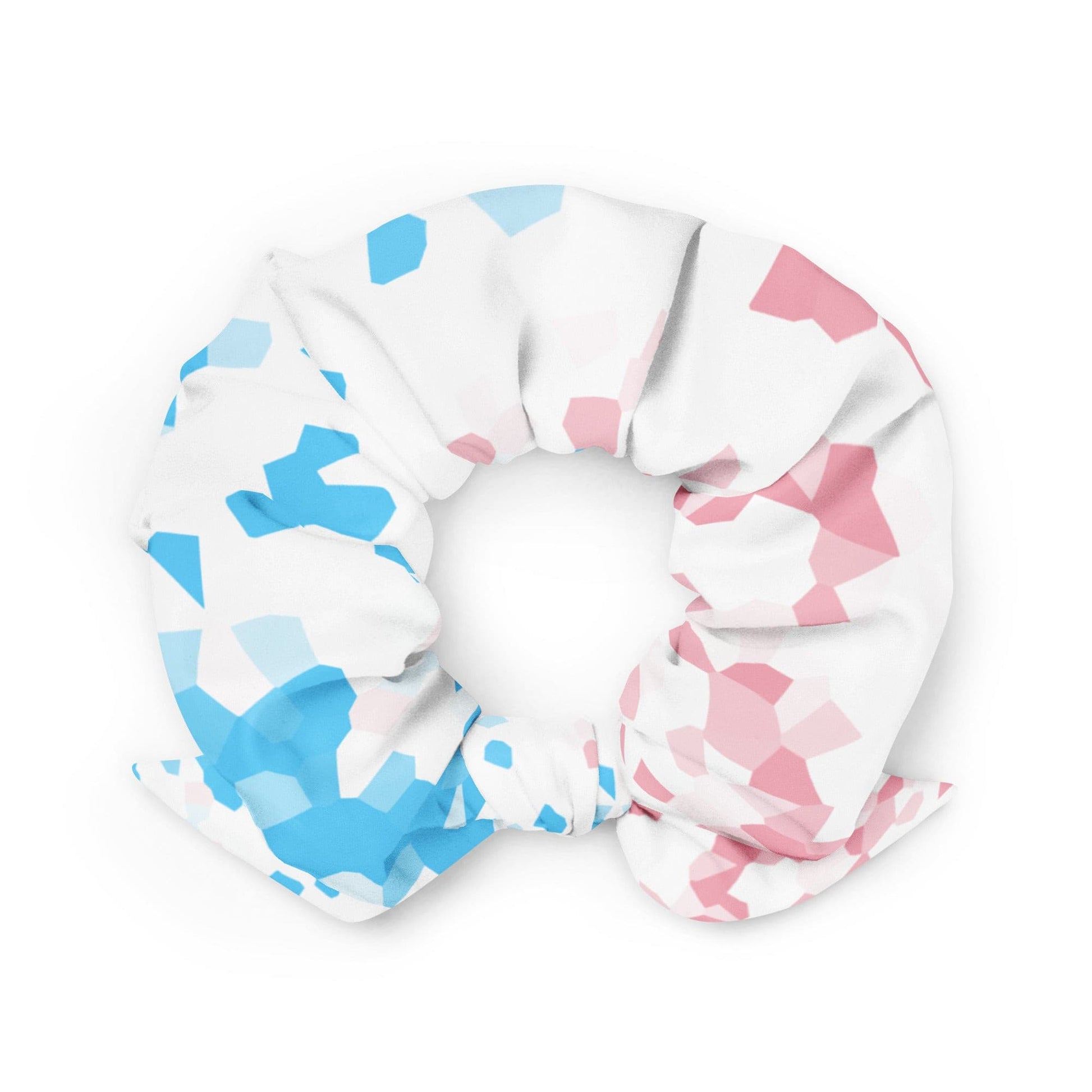 Transgender Trans Pride Recycled Scrunchie all-over-print-recycled-scrunchie-white-back-638d2aa6ade36