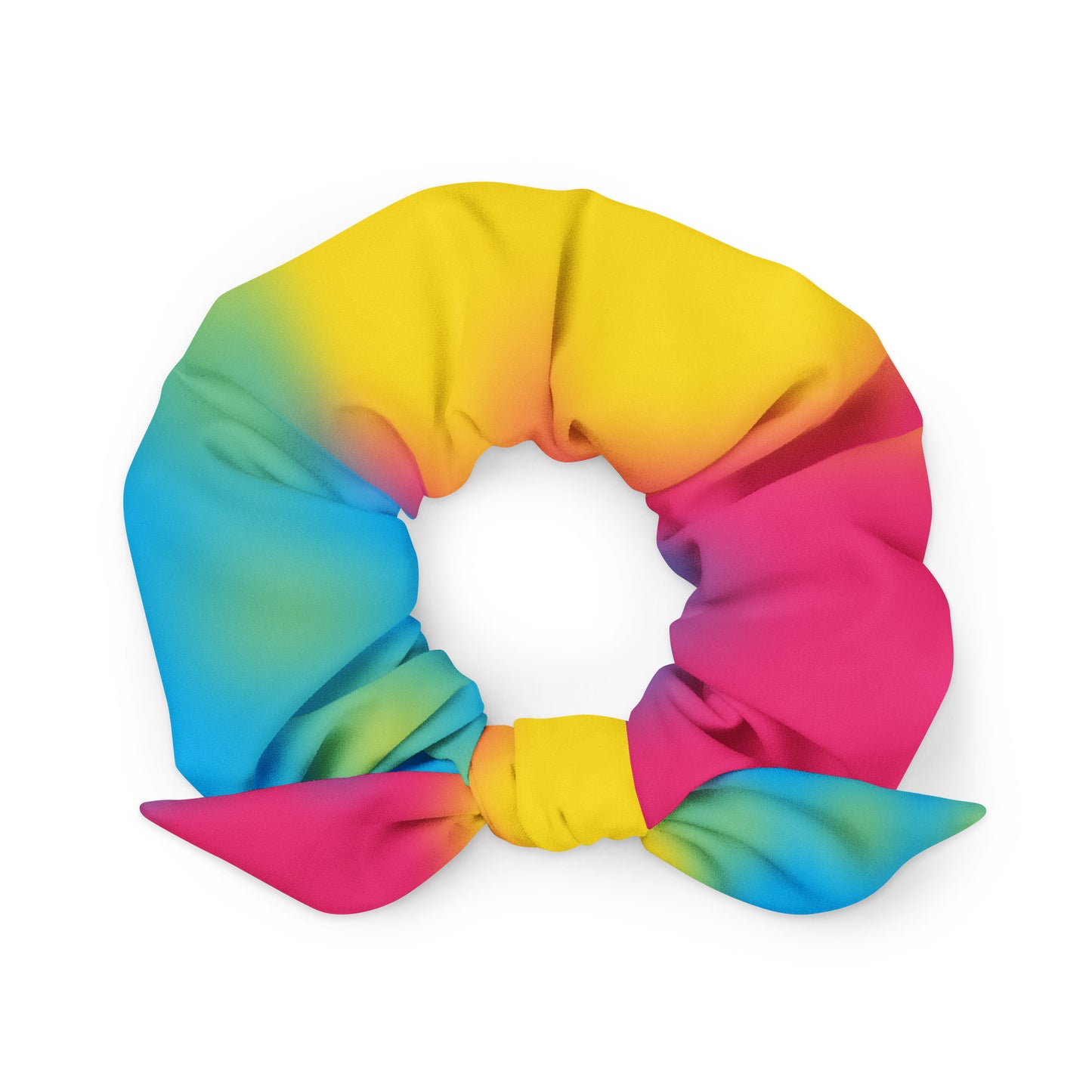 Pansexual Pan Pride Recycled Hair Scrunchie Pansexual all-over-print-recycled-scrunchie-white-front-638d29820fbe7