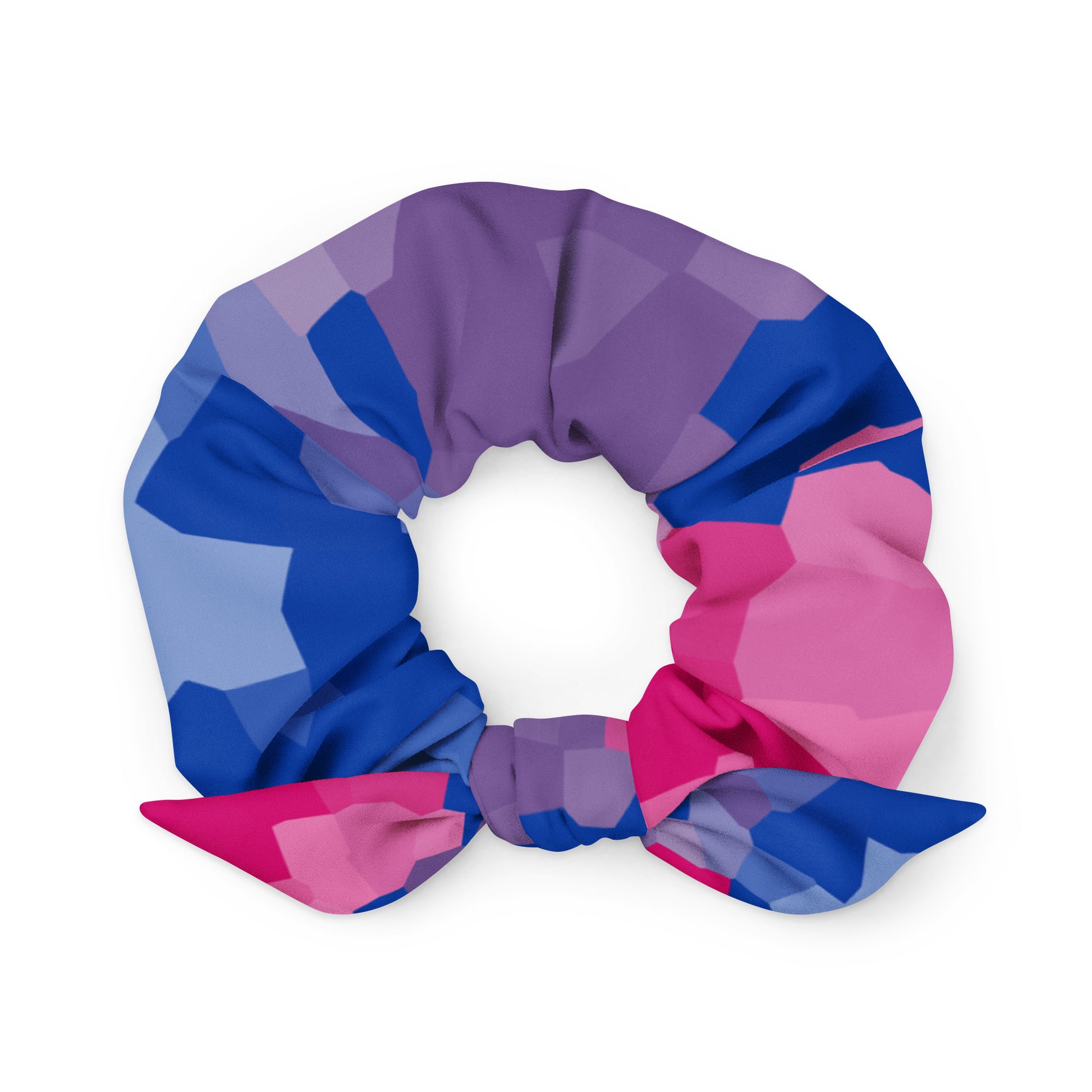 Bisexual Bi Pride Scrunchie Bisexual all-over-print-recycled-scrunchie-white-front-638d2a2f9aa89