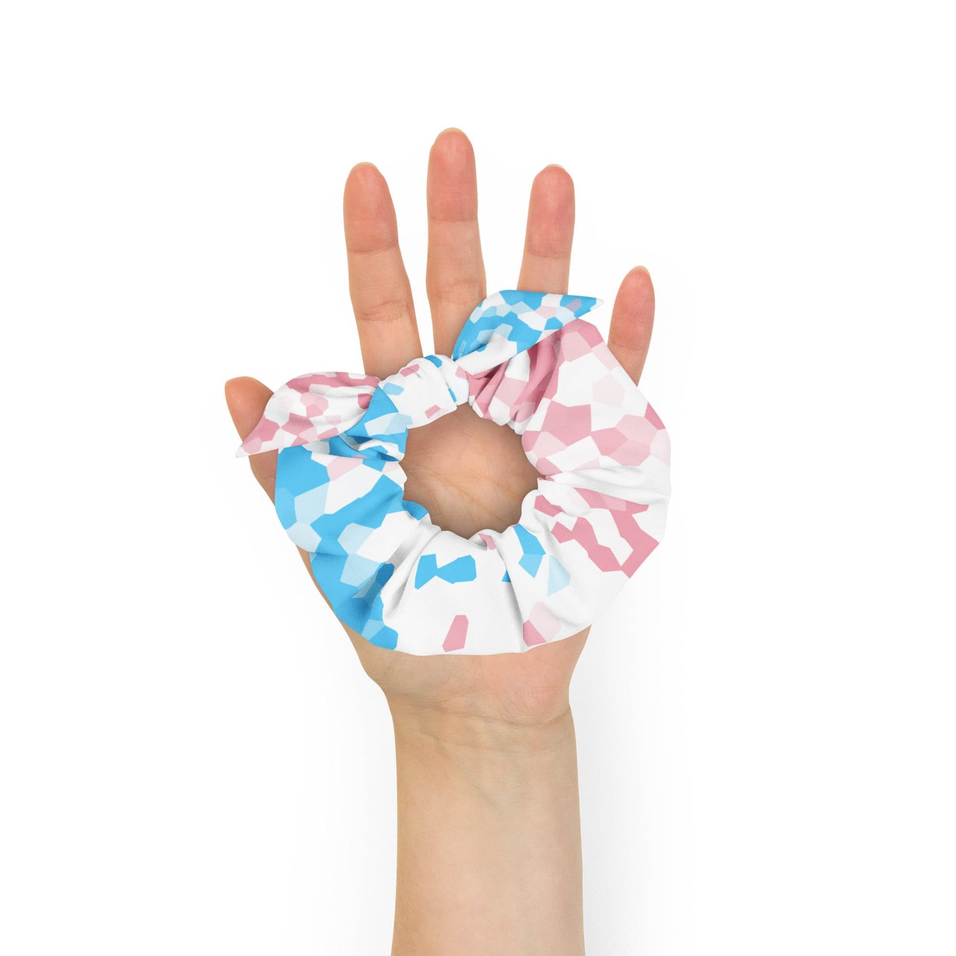 Transgender Trans Pride Recycled Scrunchie all-over-print-recycled-scrunchie-white-front-638d3dc56de70