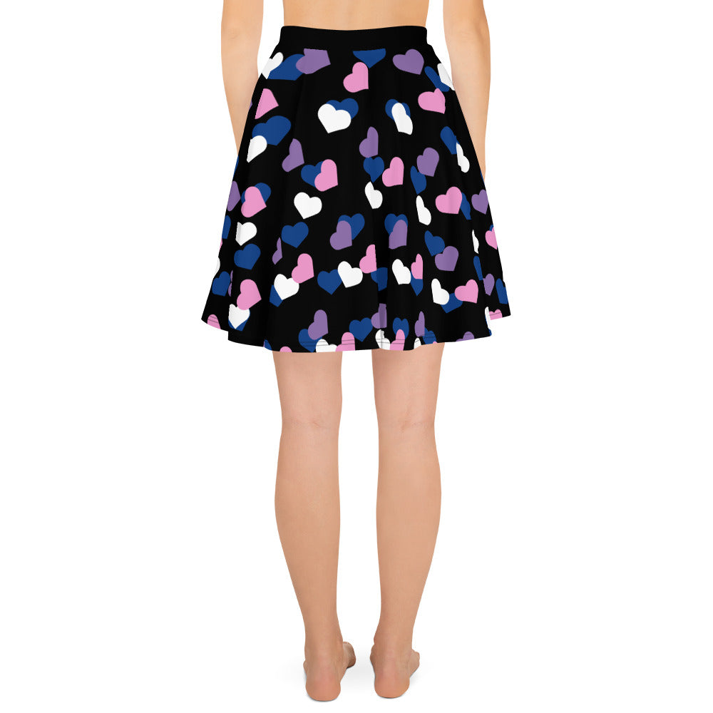 Genderfluid Pride Skater Skirt - Hearts all-over-print-skater-skirt-white-back-6441a28a931ec