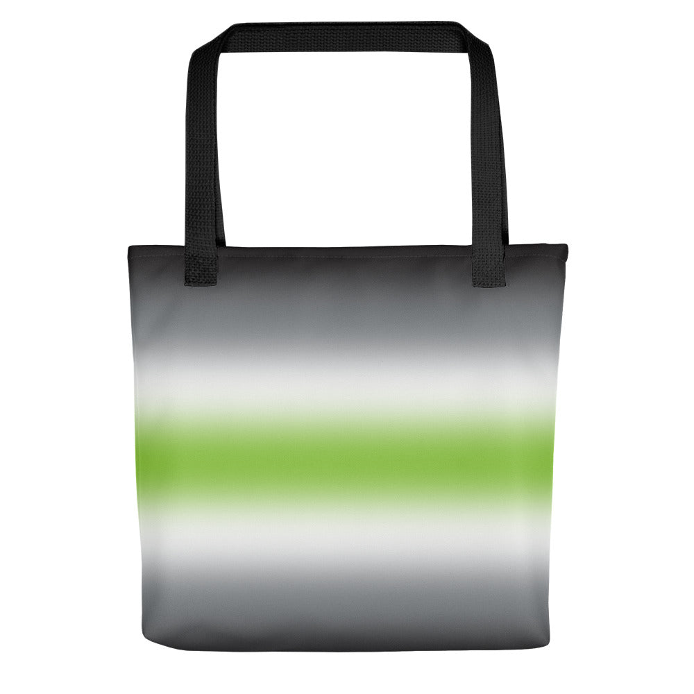 Agender Pride Tote Bag in Ombre Agender all-over-print-tote-black-15x15-mockup-638d64c12332d