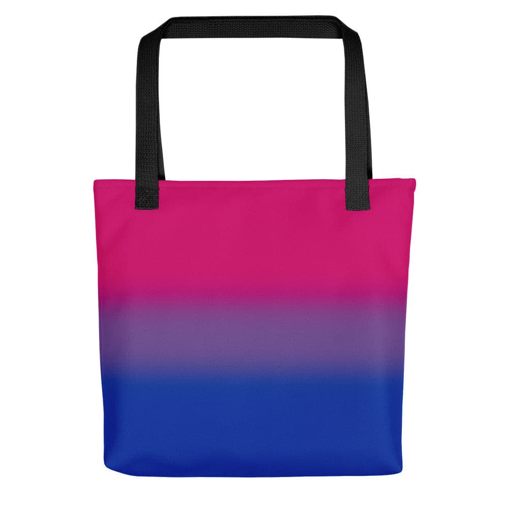 Bisexual Bi Pride Tote Bag in Ombre Bisexual all-over-print-tote-black-15x15-mockup-638d64f91a8f9