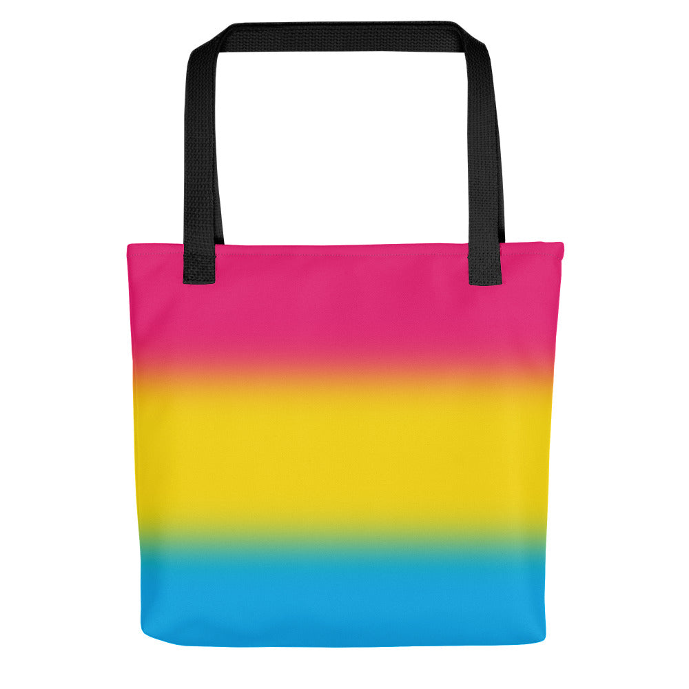 Pansexual Pan Pride Tote Bag - Ombre Black Pansexual all-over-print-tote-black-15x15-mockup-638d660193787