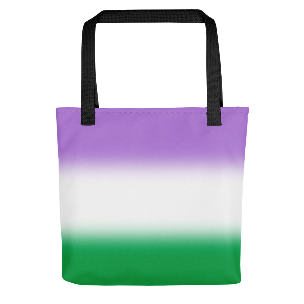 Genderqueer Pride Tote Bag - Ombre Genderqueer all-over-print-tote-black-15x15-mockup-638d664260c99