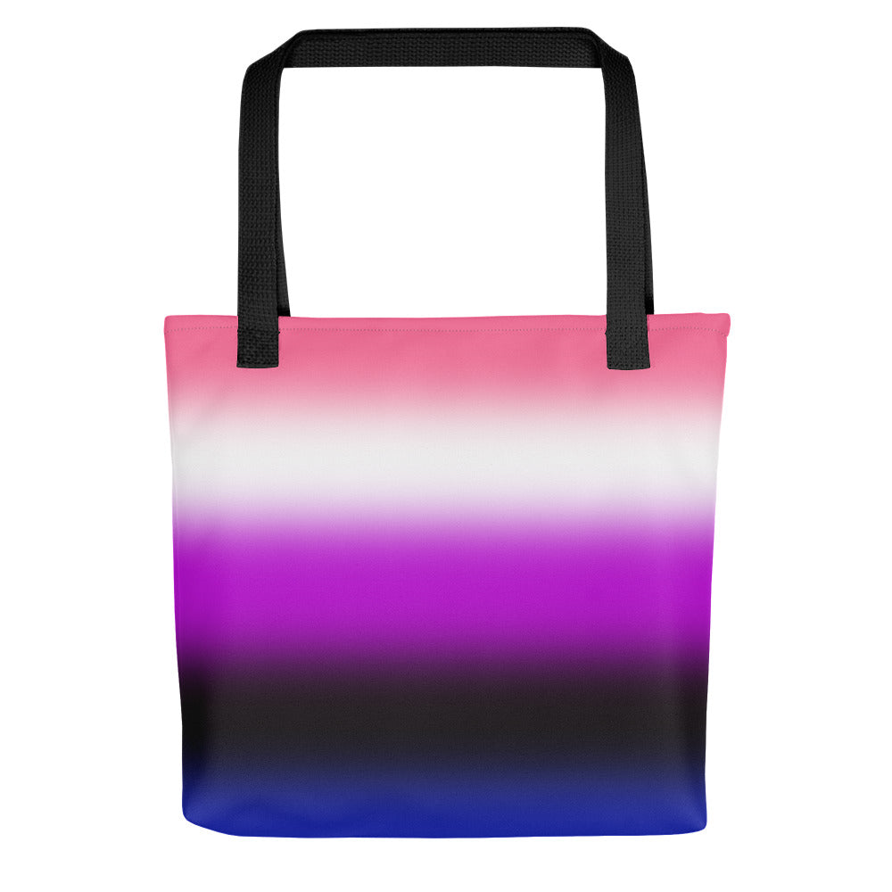 Genderfluid Pride Tote Bag - Ombre Genderfluid all-over-print-tote-black-15x15-mockup-638d6f3fcf1f9