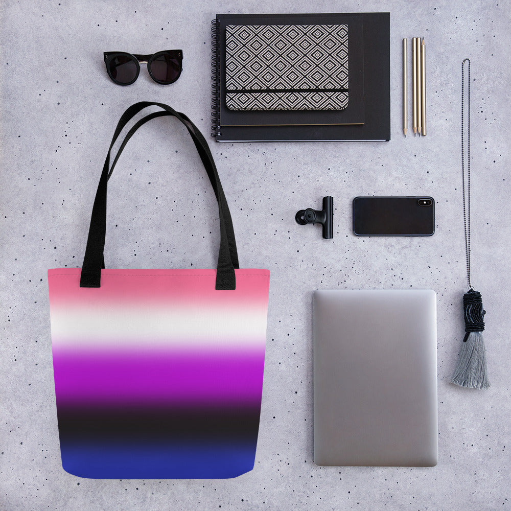 Genderfluid Pride Tote Bag - Ombre all-over-print-tote-black-15x15-mockup-638d6f3fcf2a6