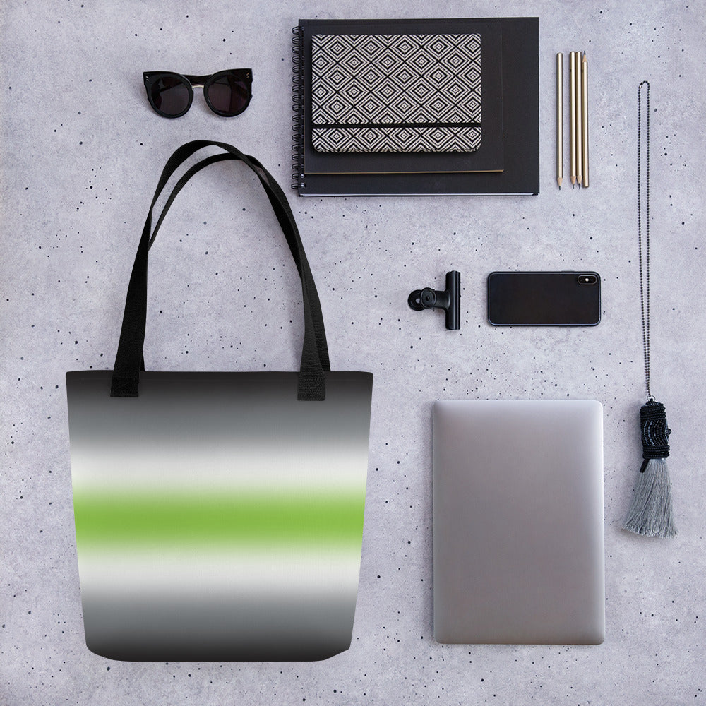 Agender Pride Tote Bag in Ombre all-over-print-tote-black-15x15-mockup-638e8aaa8e256