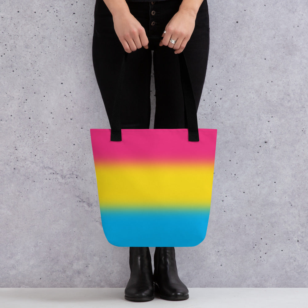 Pansexual Pan Pride Tote Bag - Ombre all-over-print-tote-black-15x15-mockup-638e8f6ba911a