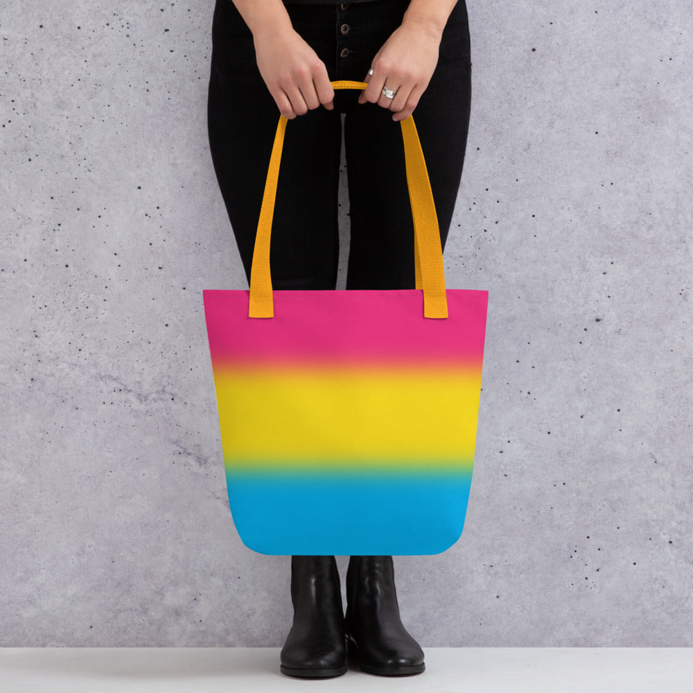 Pansexual Pan Pride Tote Bag - Ombre all-over-print-tote-yellow-15x15-mockup-638e8f6ba9307